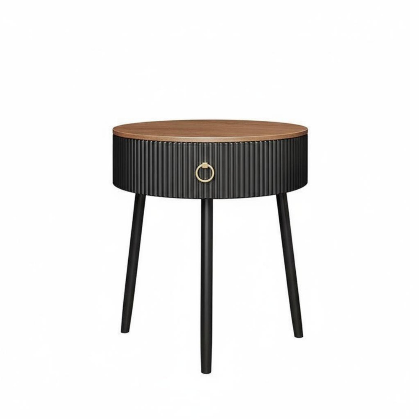 Fluted Drum Nightstand