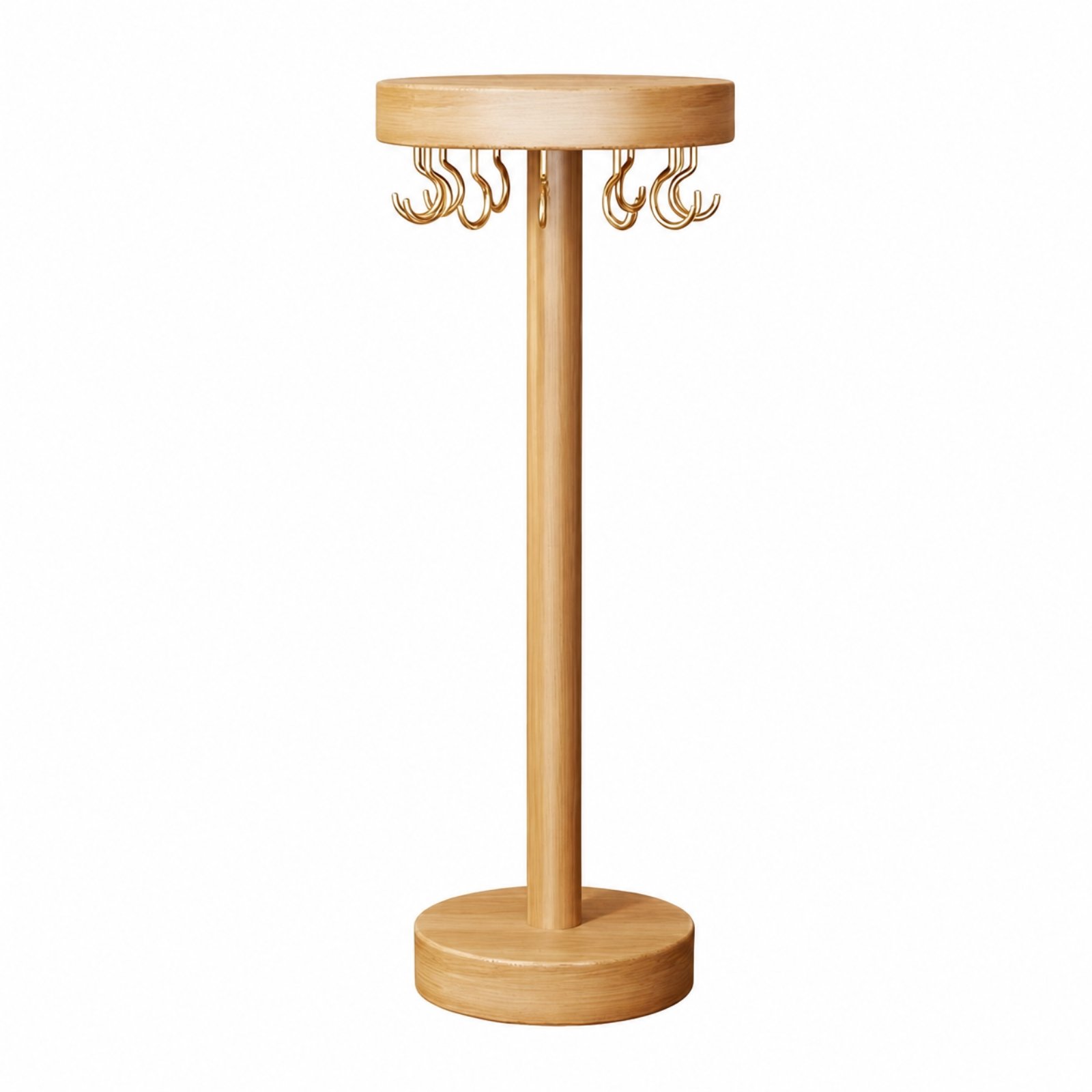 Jewelry Display Stand with Hooks – Natural Low 12hook