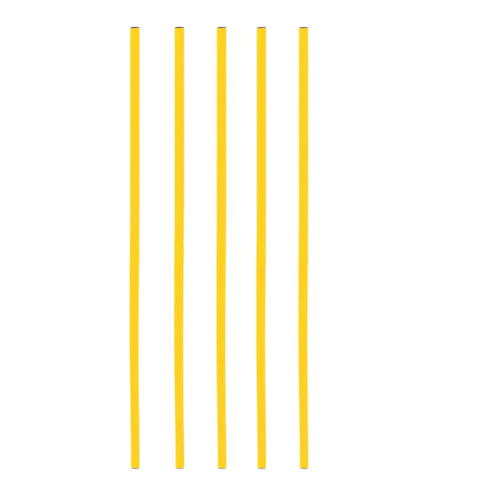 5-Piece Soccer Training Poles Bright Yellow