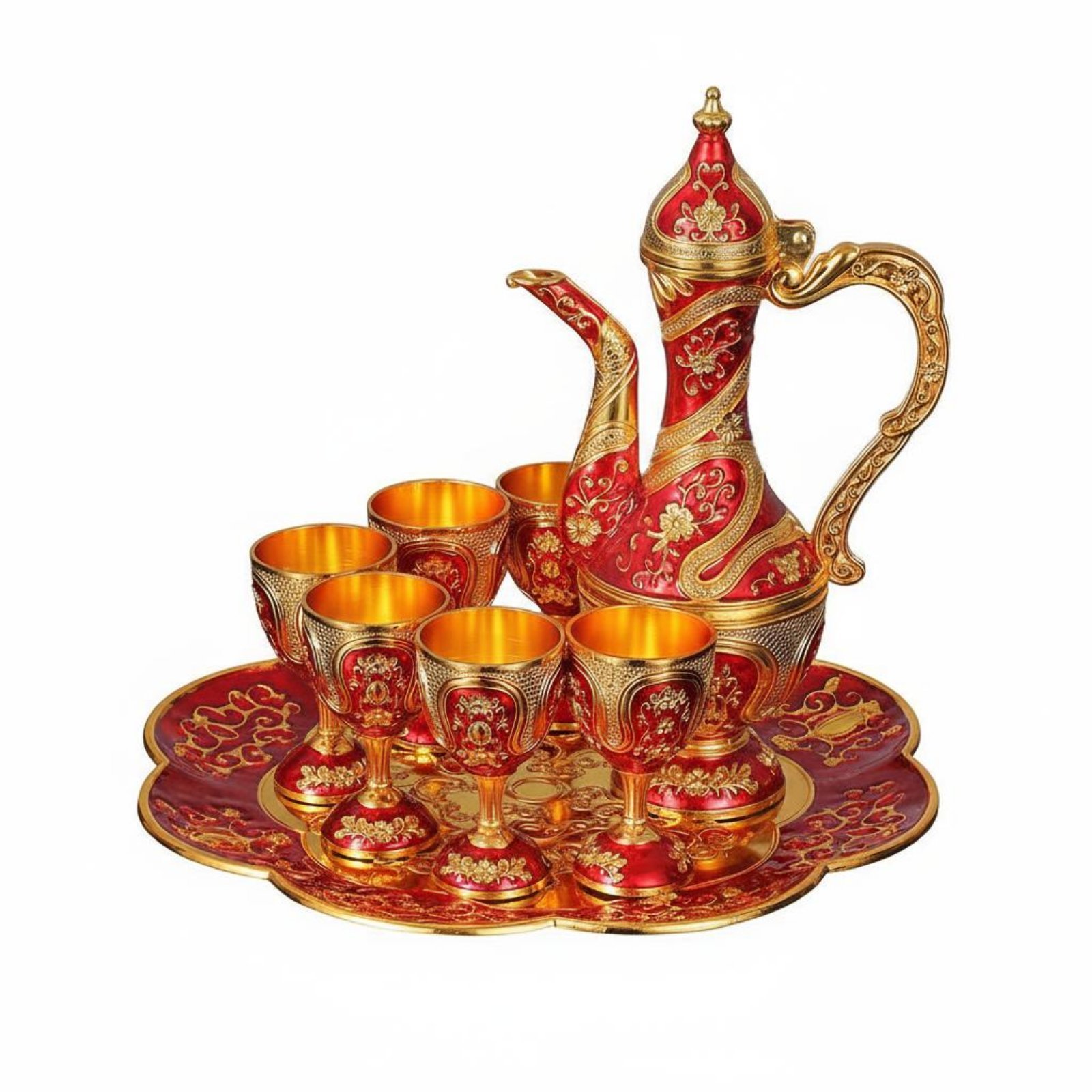 Beverage Decanter Set 8 Pieces