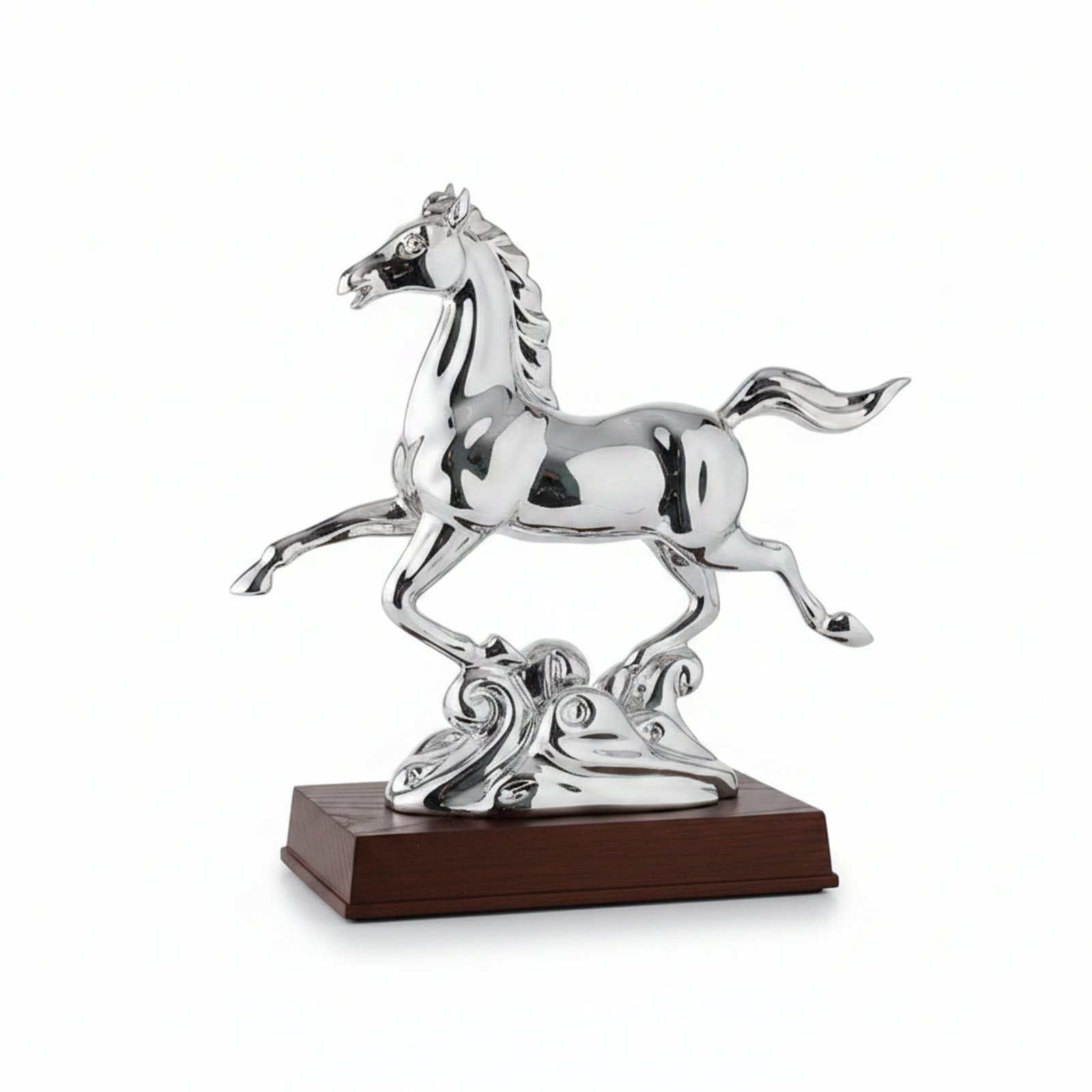 Horse Statue Wooden Base