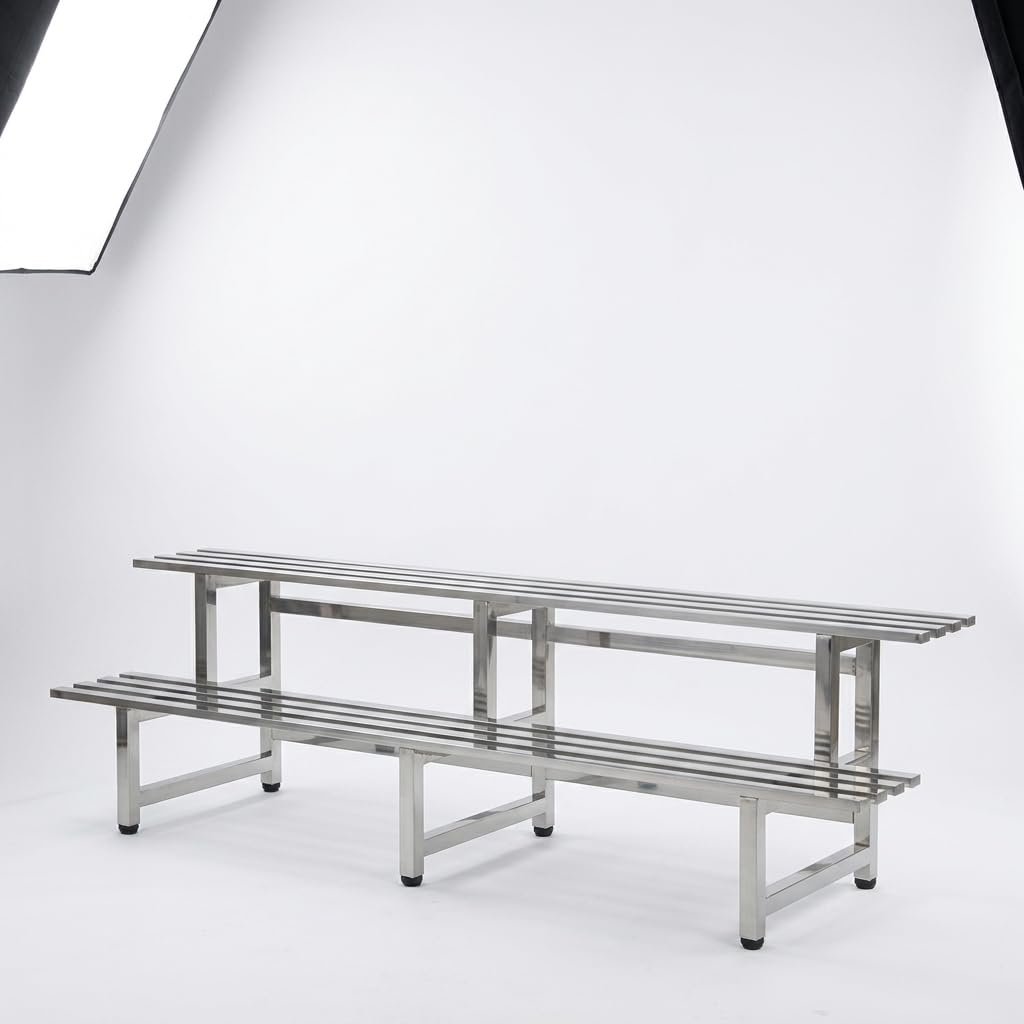 Stainless Steel Plant Stand – Two-Tier, 150cm Length 3