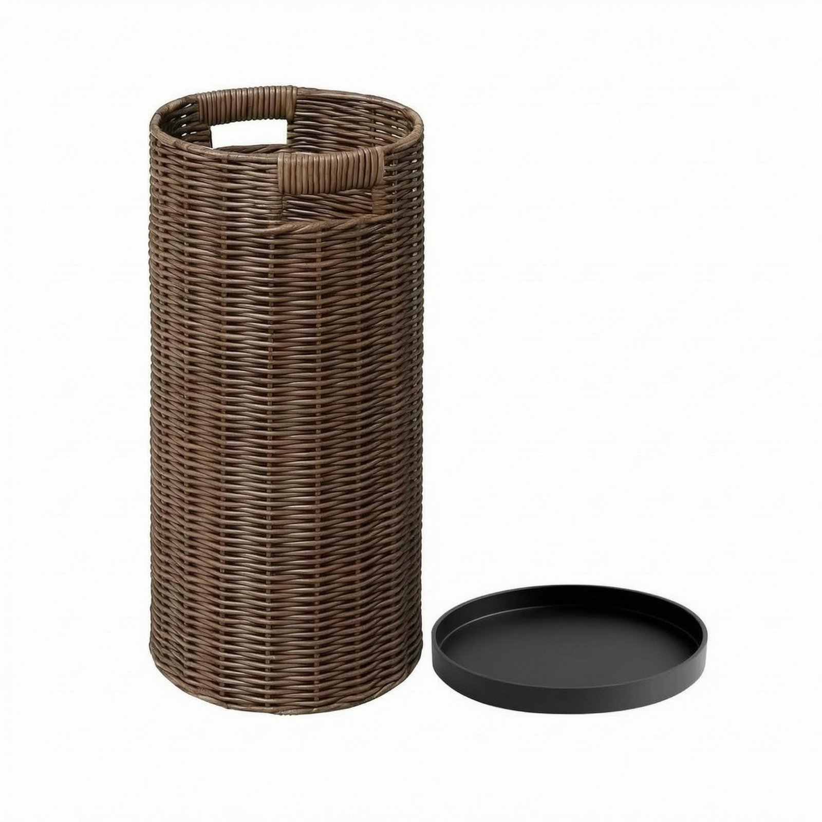 Cylindrical Wicker Umbrella Stand