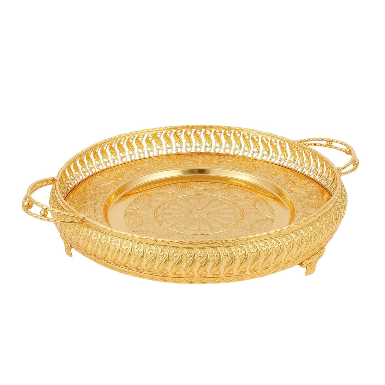 Embossed Oval Serving Tray