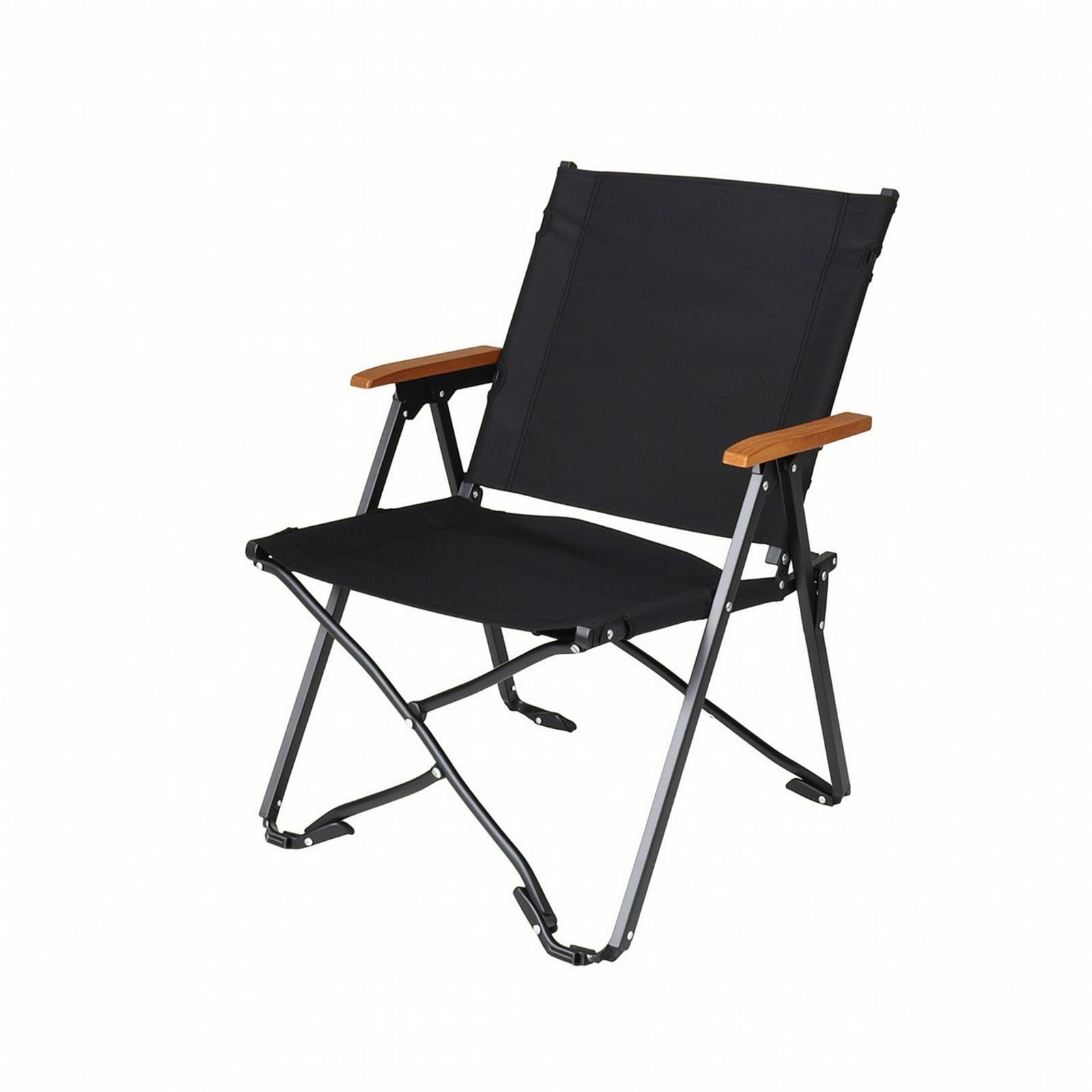 Folding Chair with Wooden Armrests