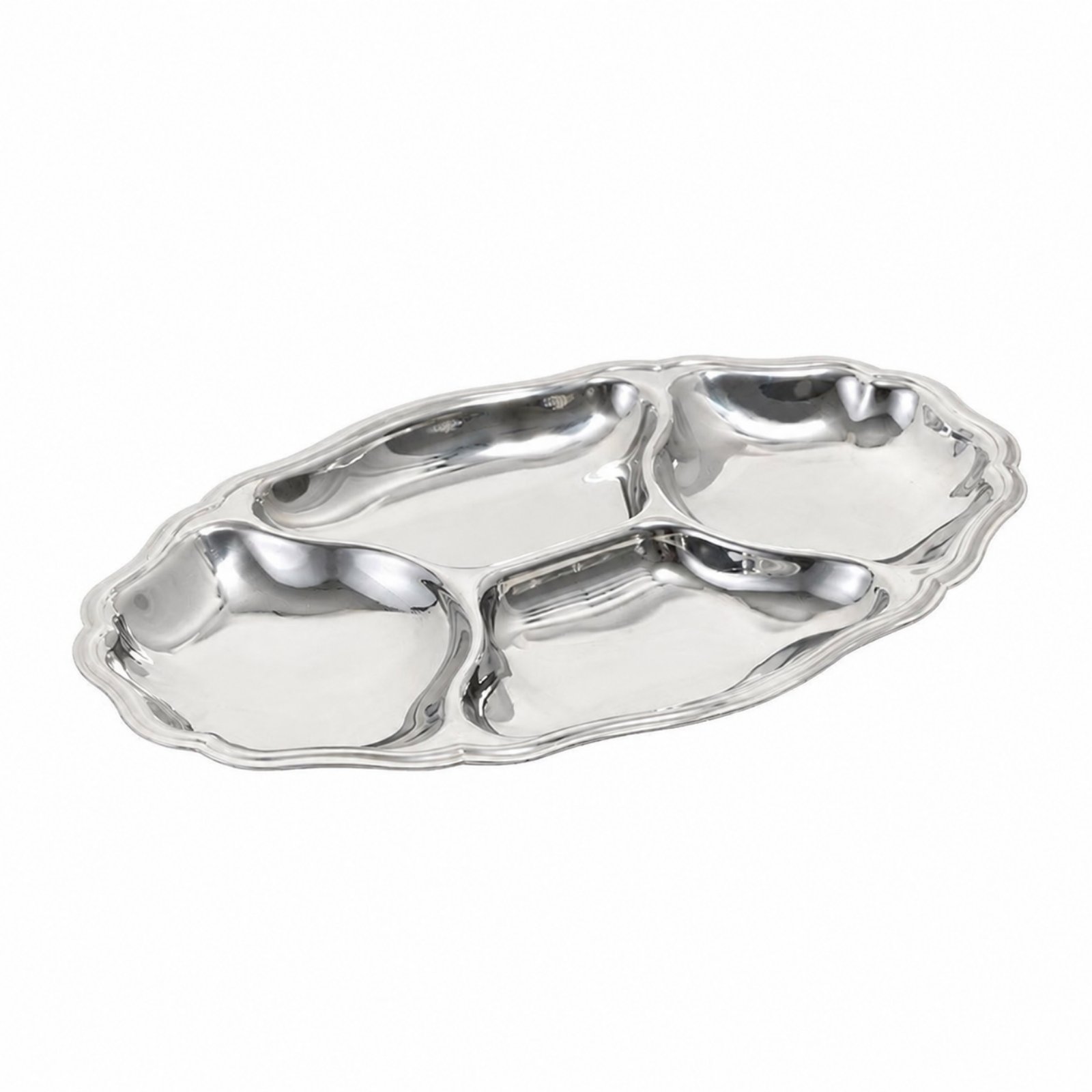 Stainless Steel Divided Serving Plate