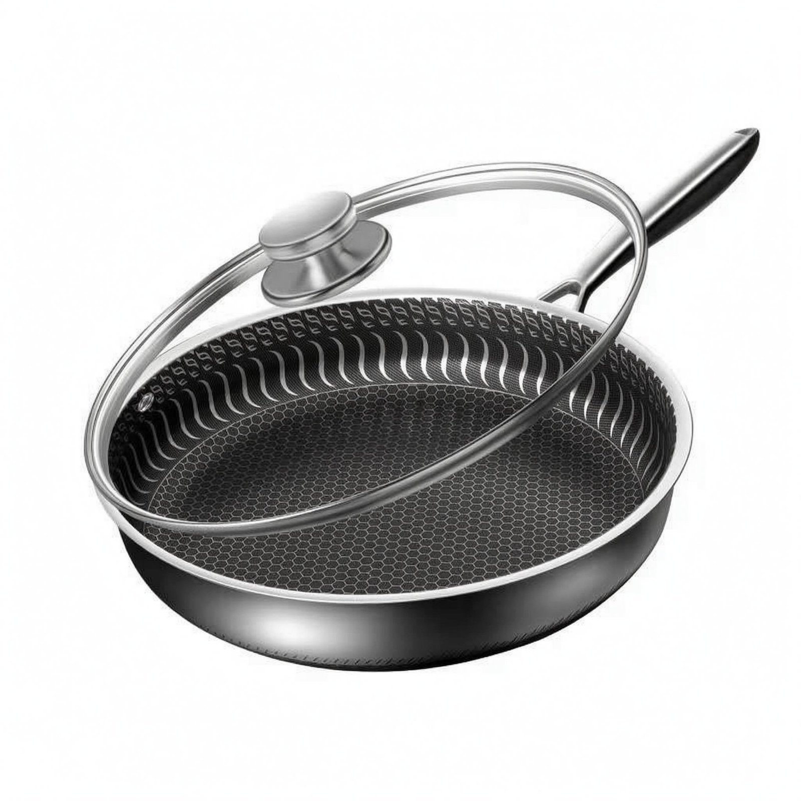 Stainless Steel Frying Pan – 26cm, 304 Double with Lid