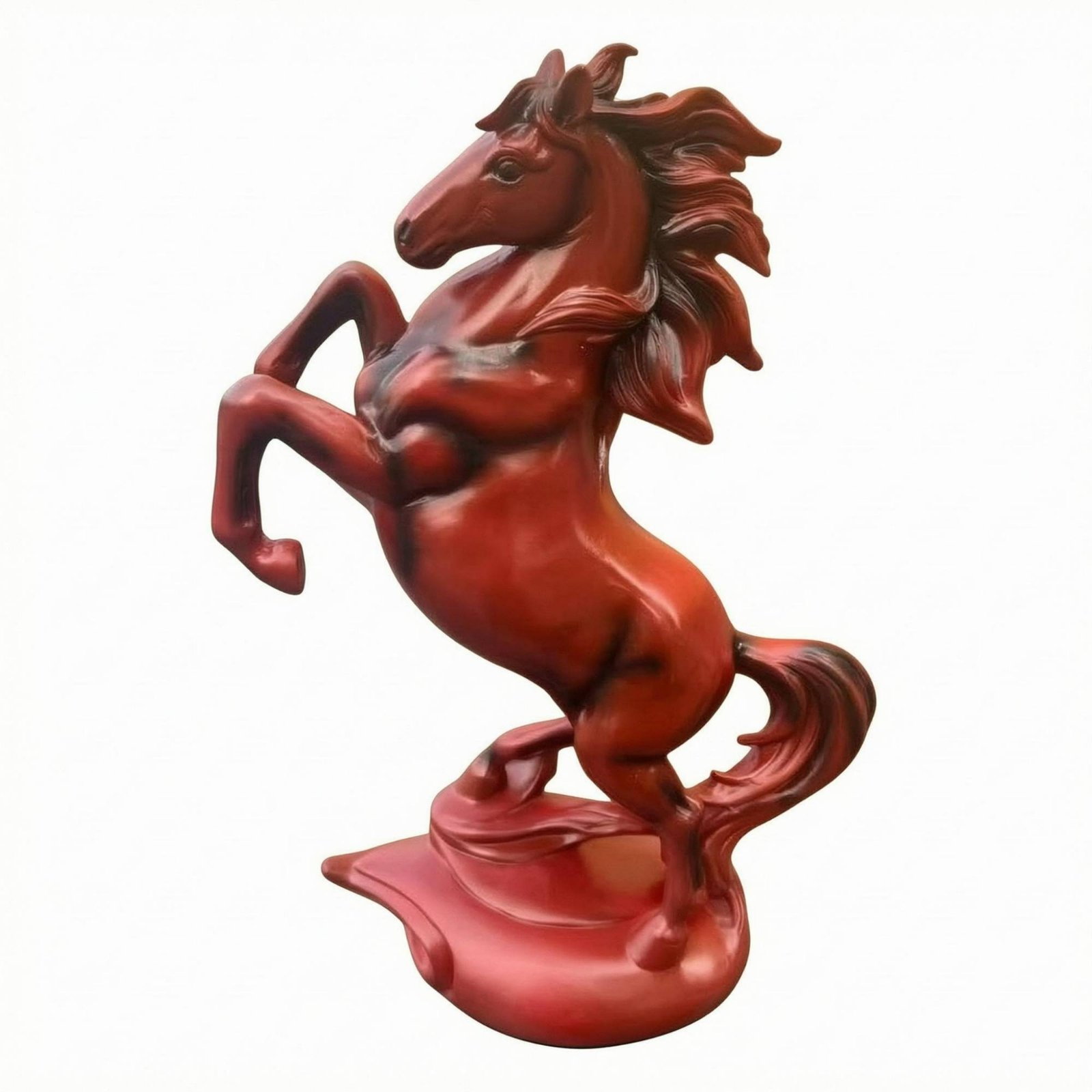 Resin Rearing Horse Statue