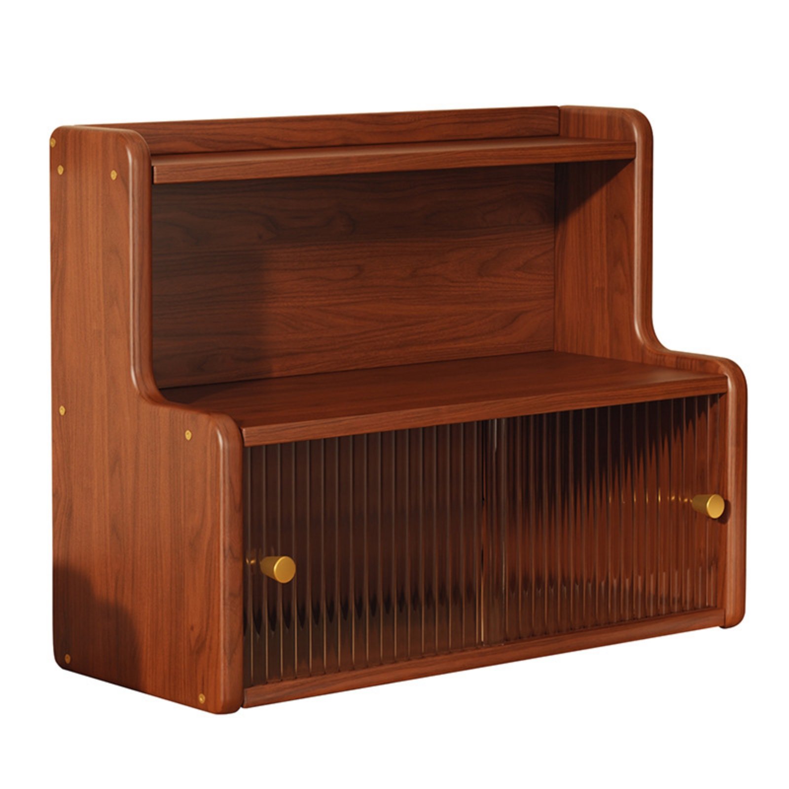 L-Shaped Cabinet with Sliding Doors