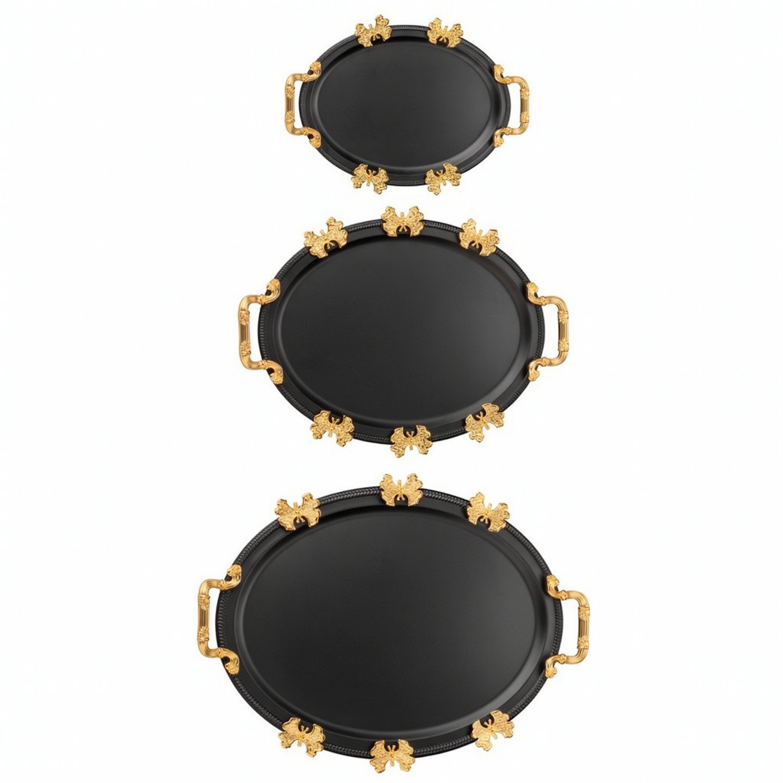 3-Piece Oval Serving Tray
