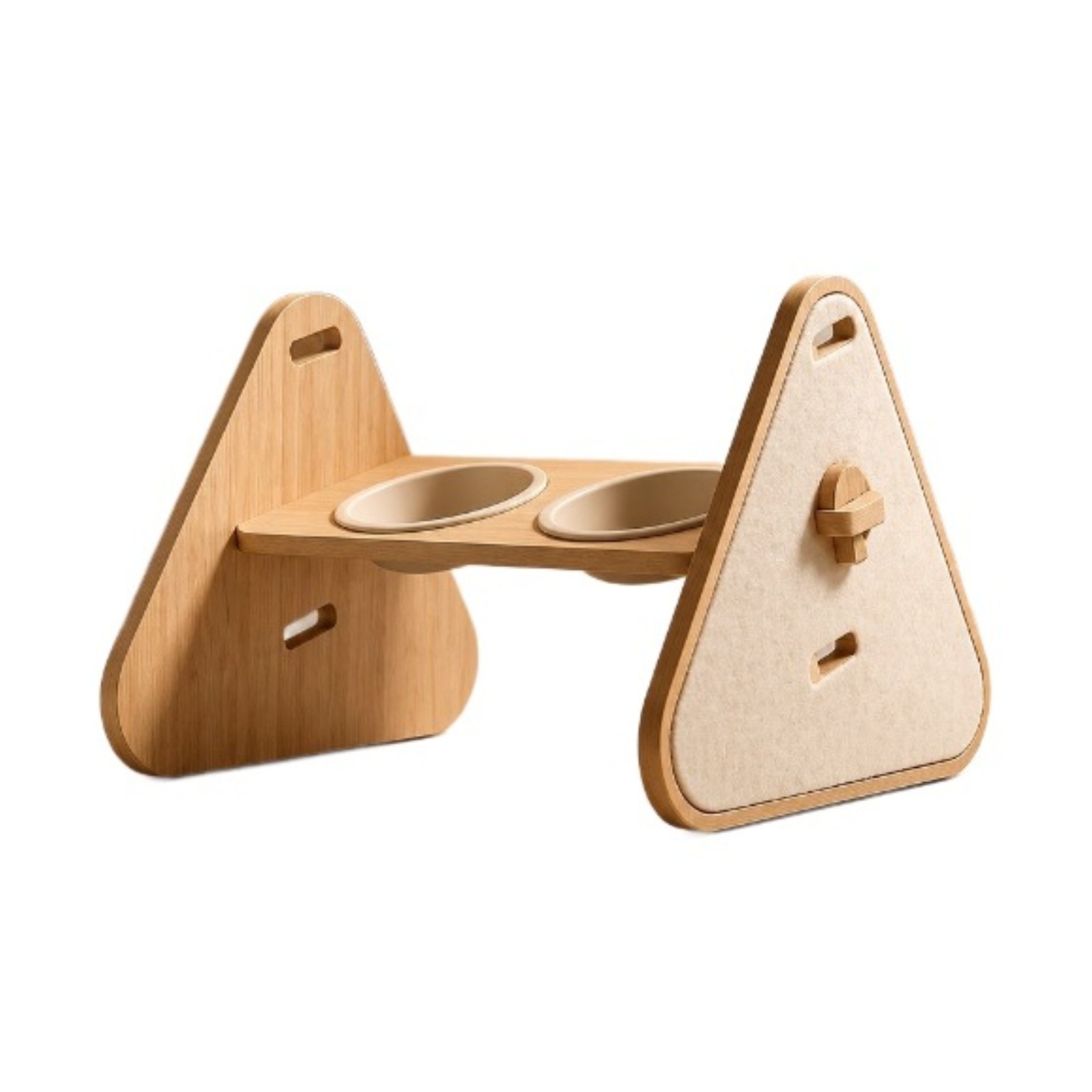 Wooden Cat Feeding Stand