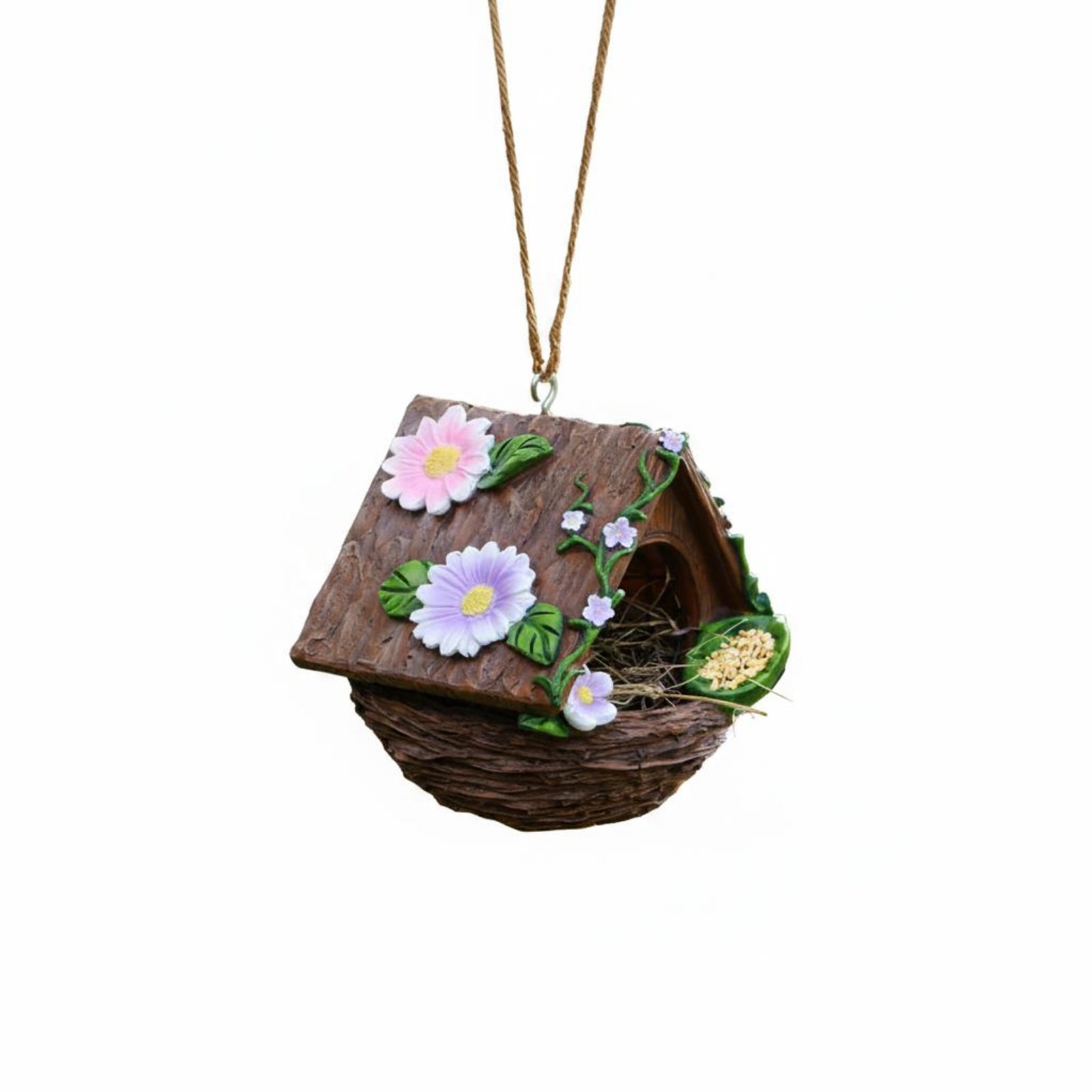 Hand-Painted Resin Birdhouse