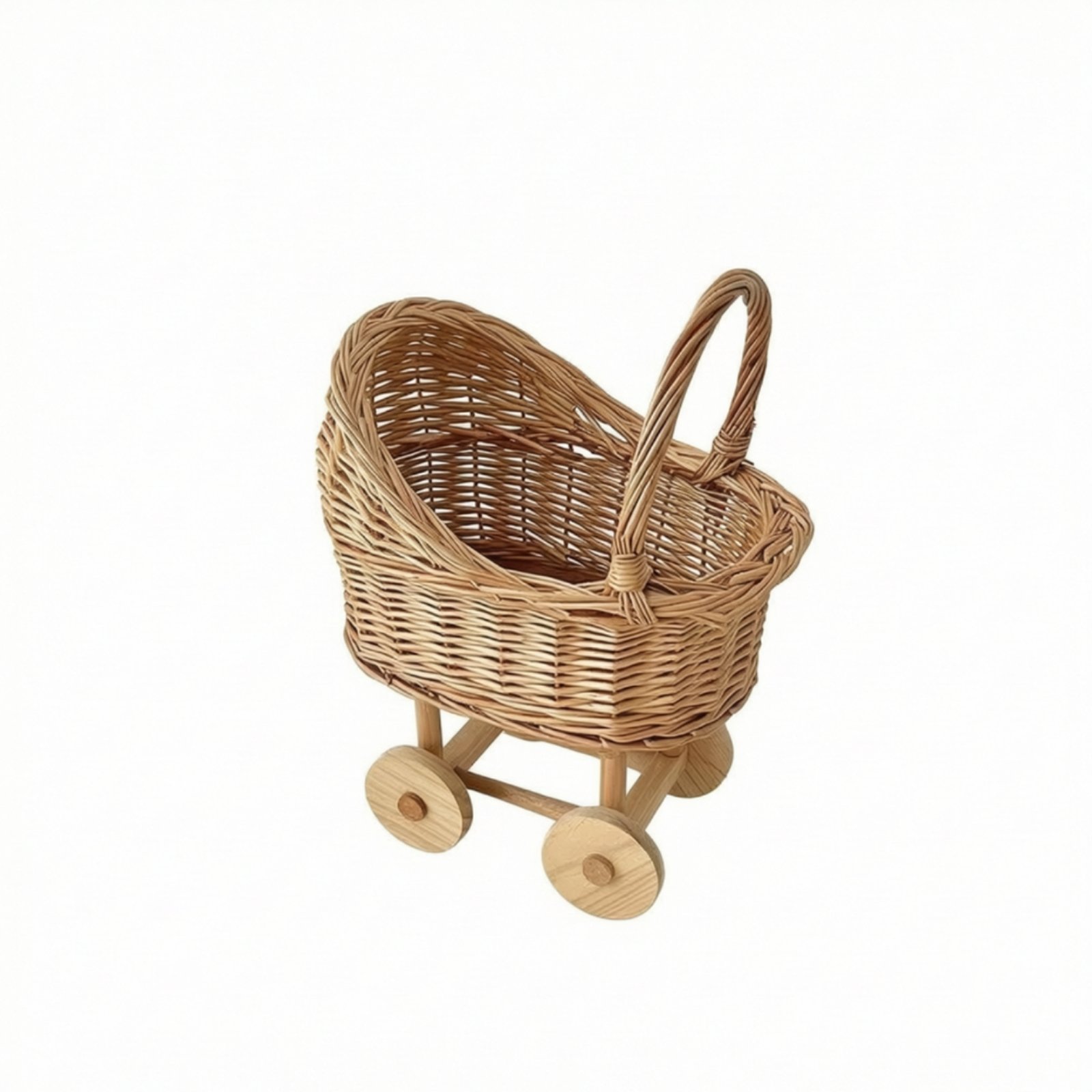 Wicker Toy Pushchair