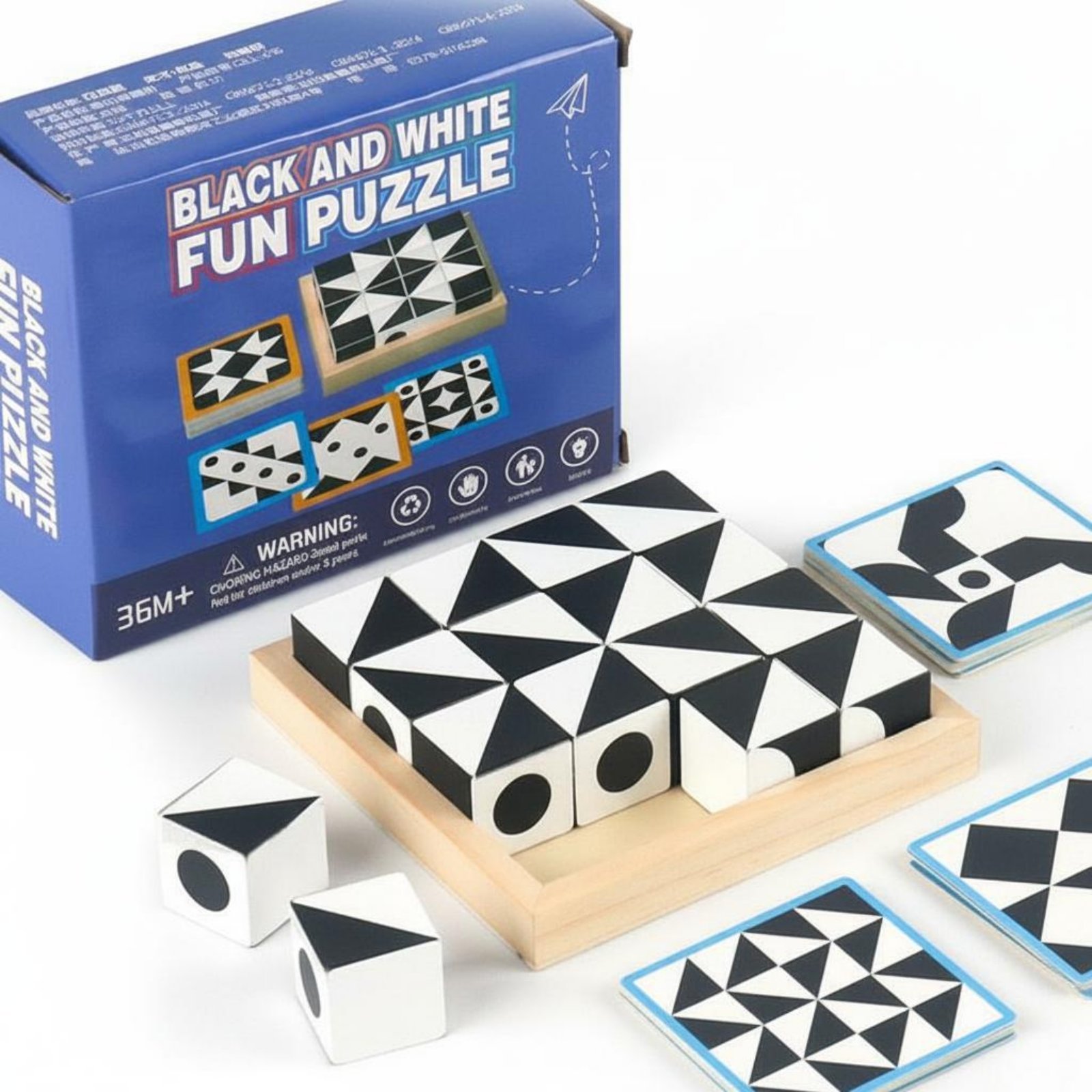 Wooden Pattern Blocks Set