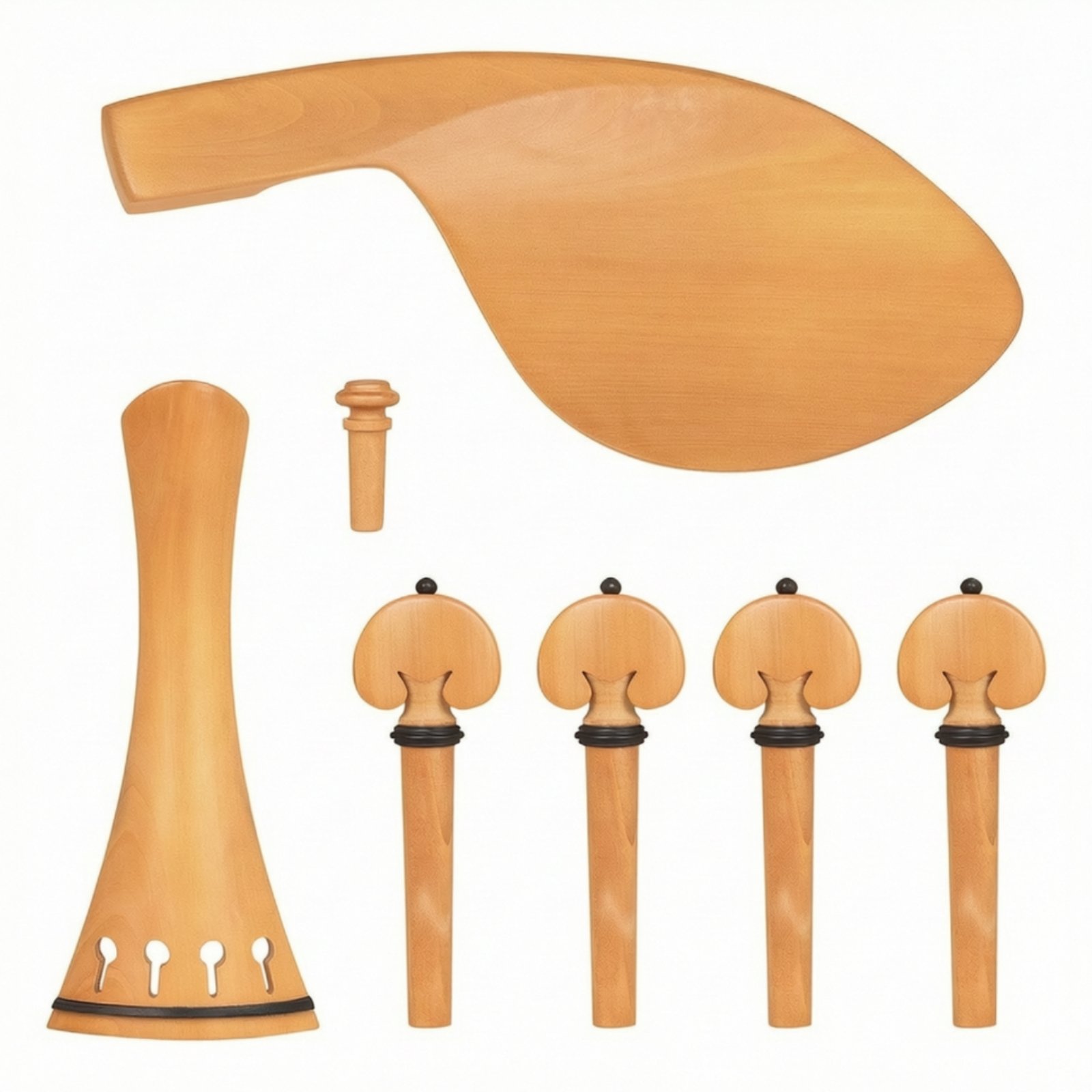 Wooden Violin Fittings Set