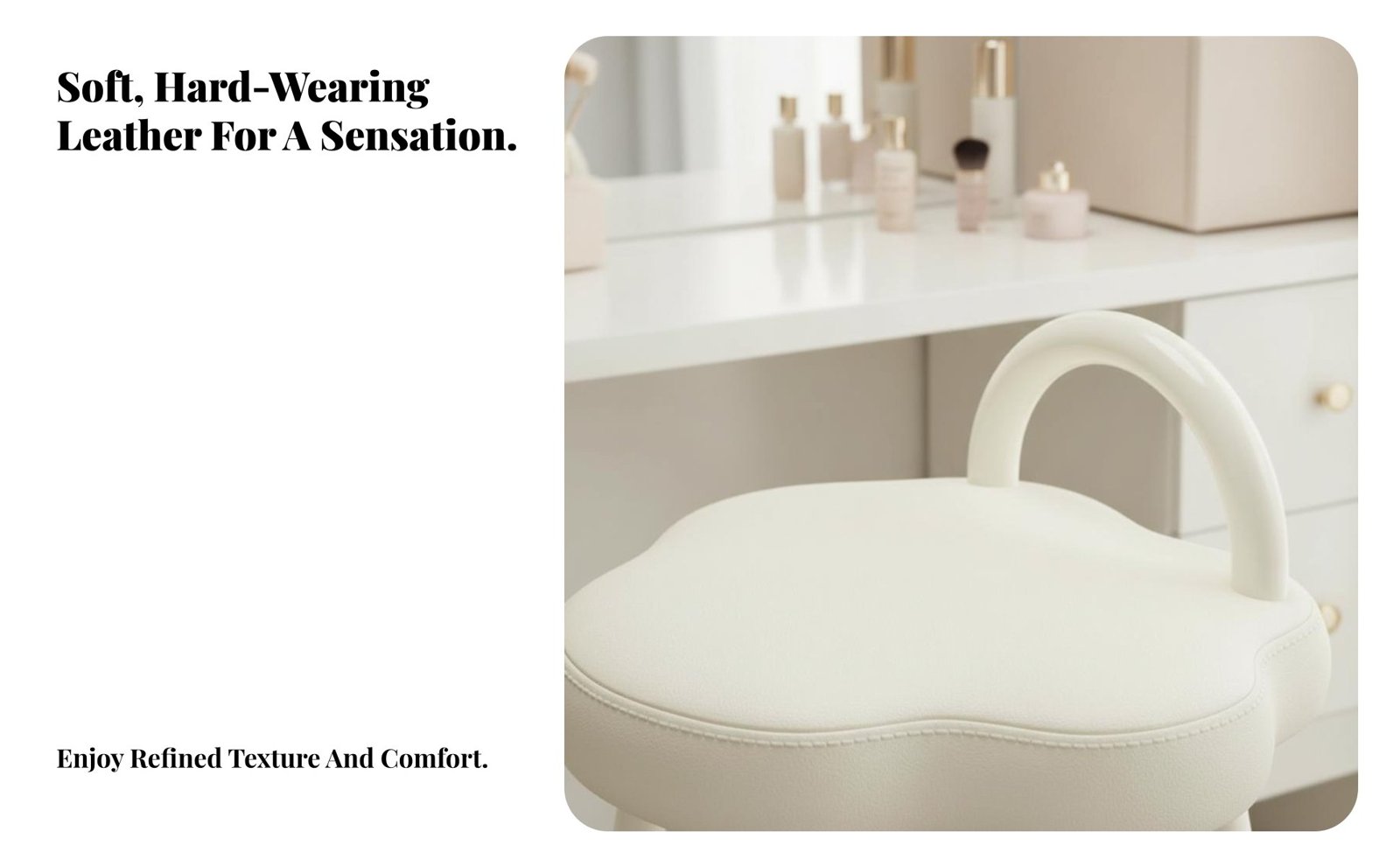Cumulus-ShapedShaped Vanity Chair