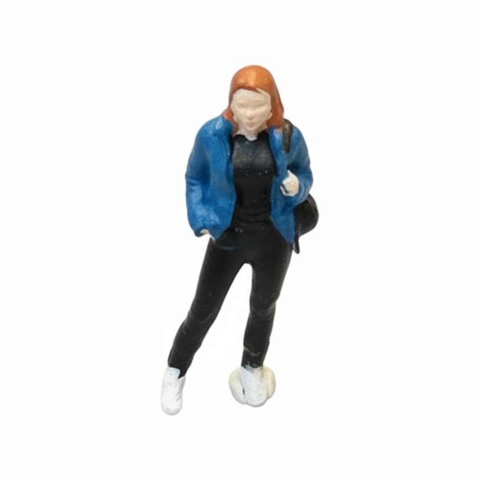 Hand-Painted Woman Figurine – Backpacker