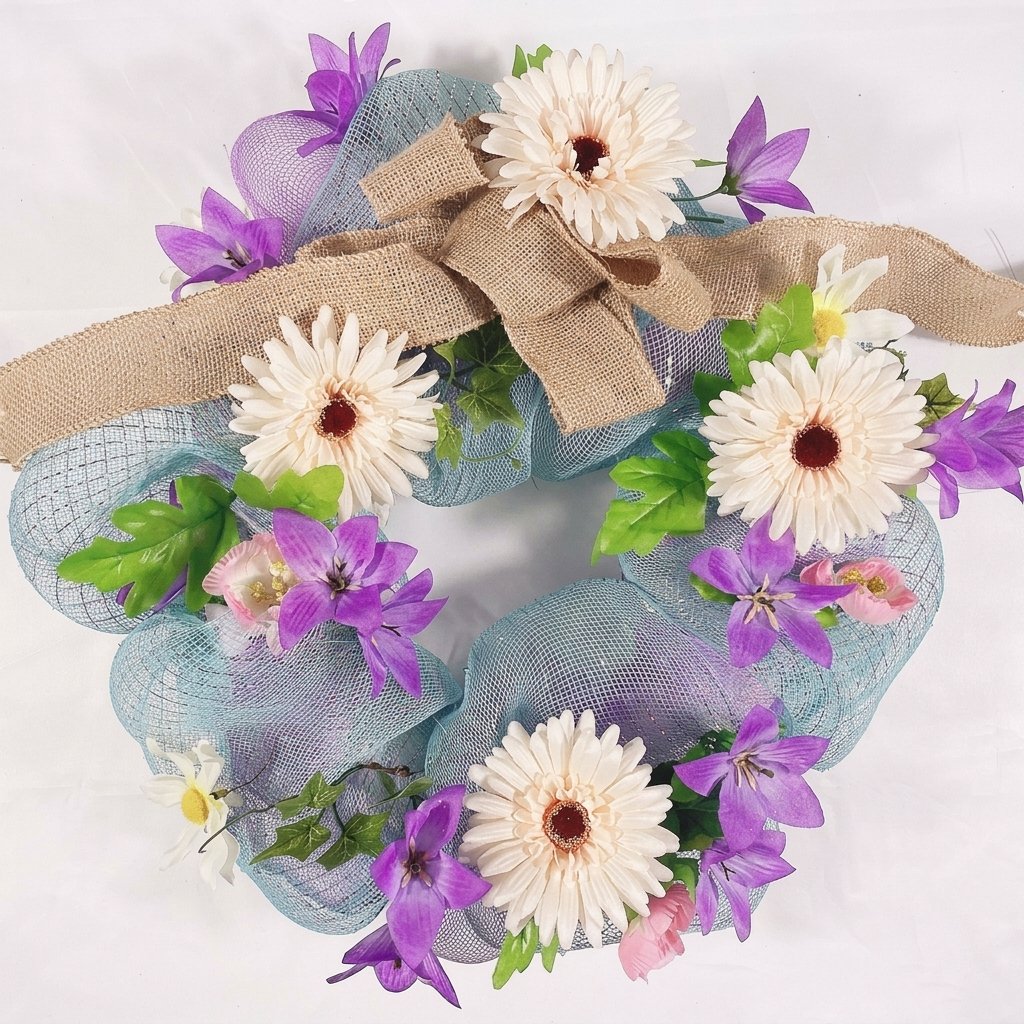 Artificial Floral Wreath Wall Hanging