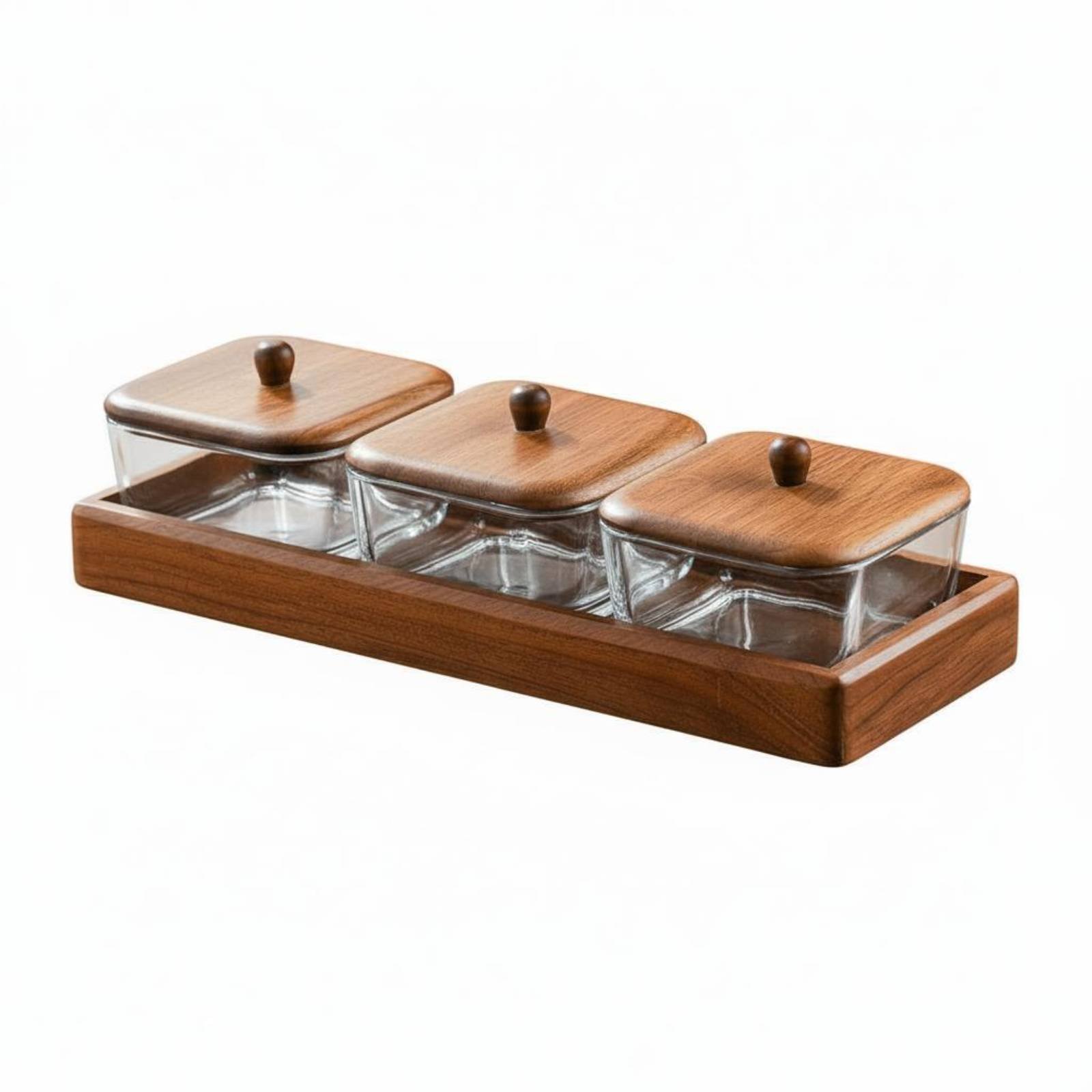 Glass Relish Dish Set