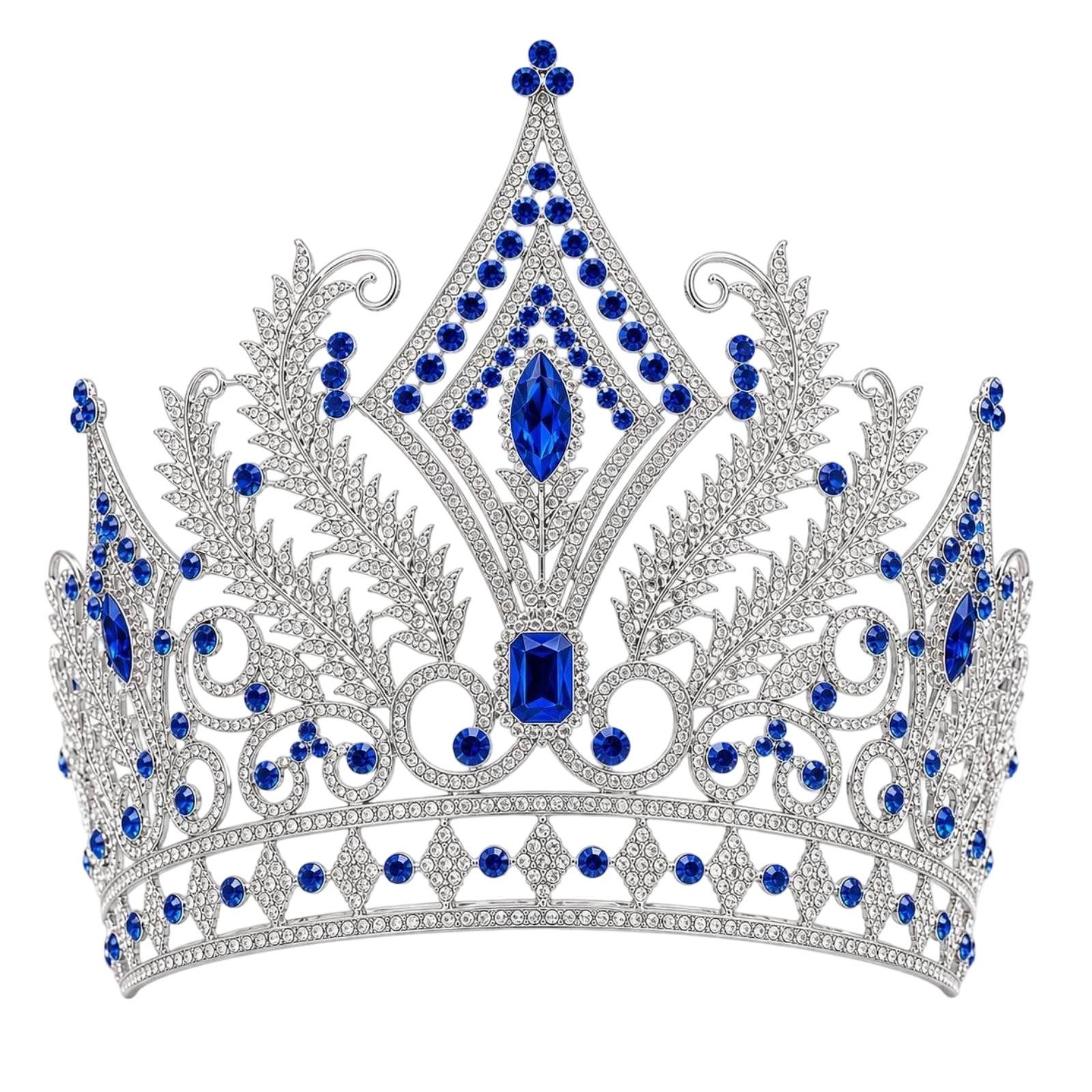 Rhinestone Crown – Silver Blue