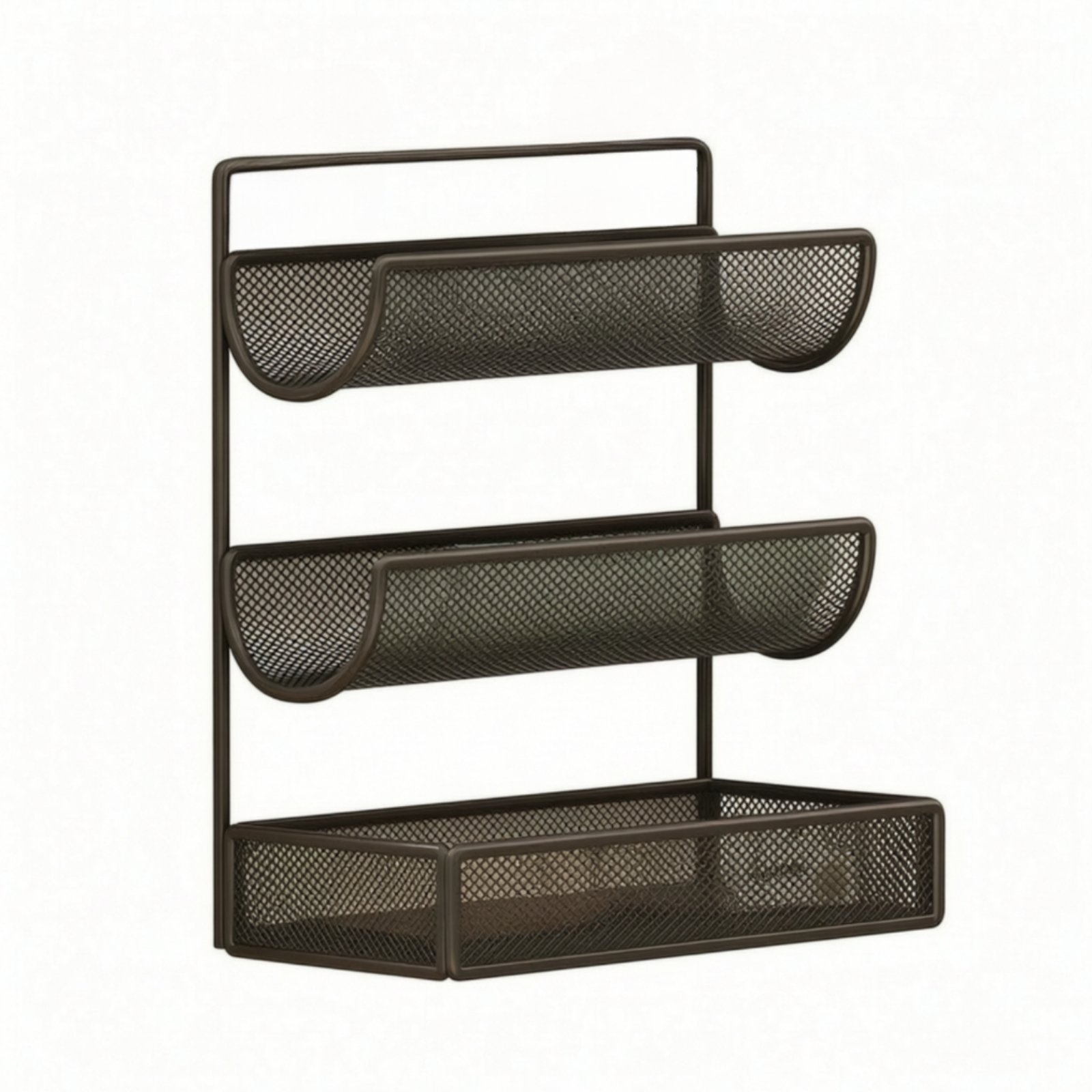 Wall-Mounted Mesh Storage Rack
