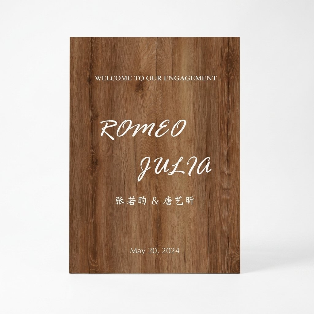 Wooden Wedding Sign Board