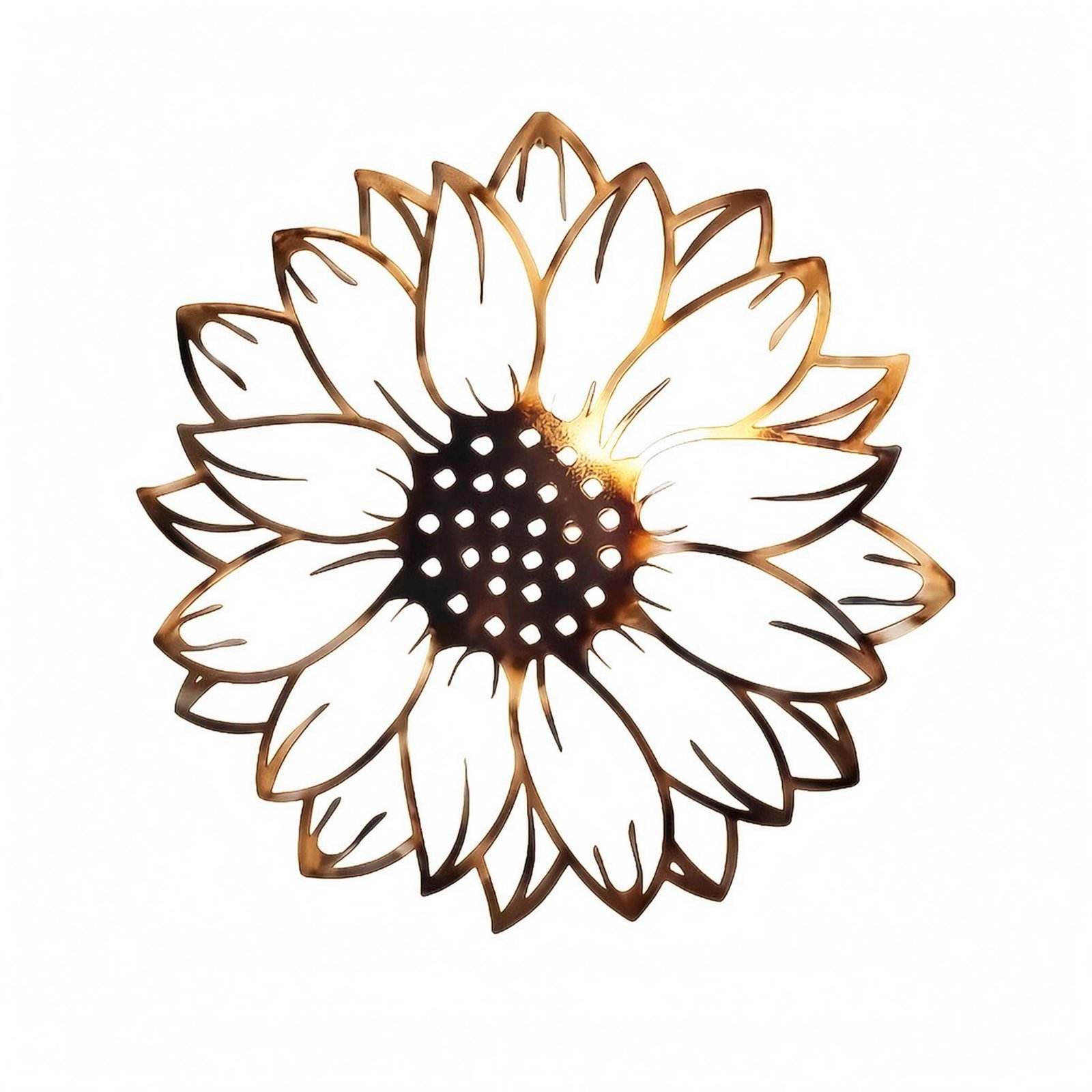 Sunflower Metal Disc Decor