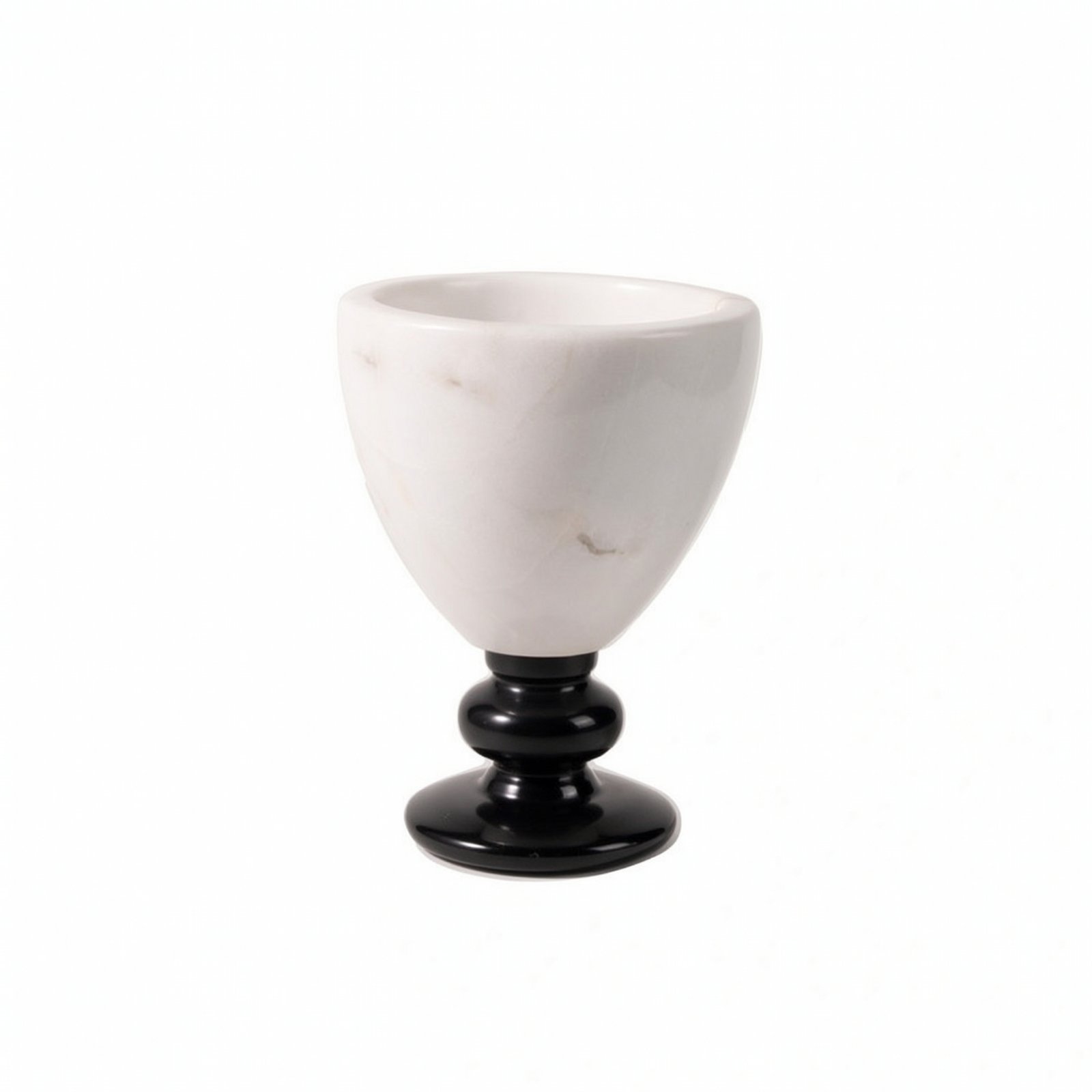 Marble-Patterned Vase with Pedestal