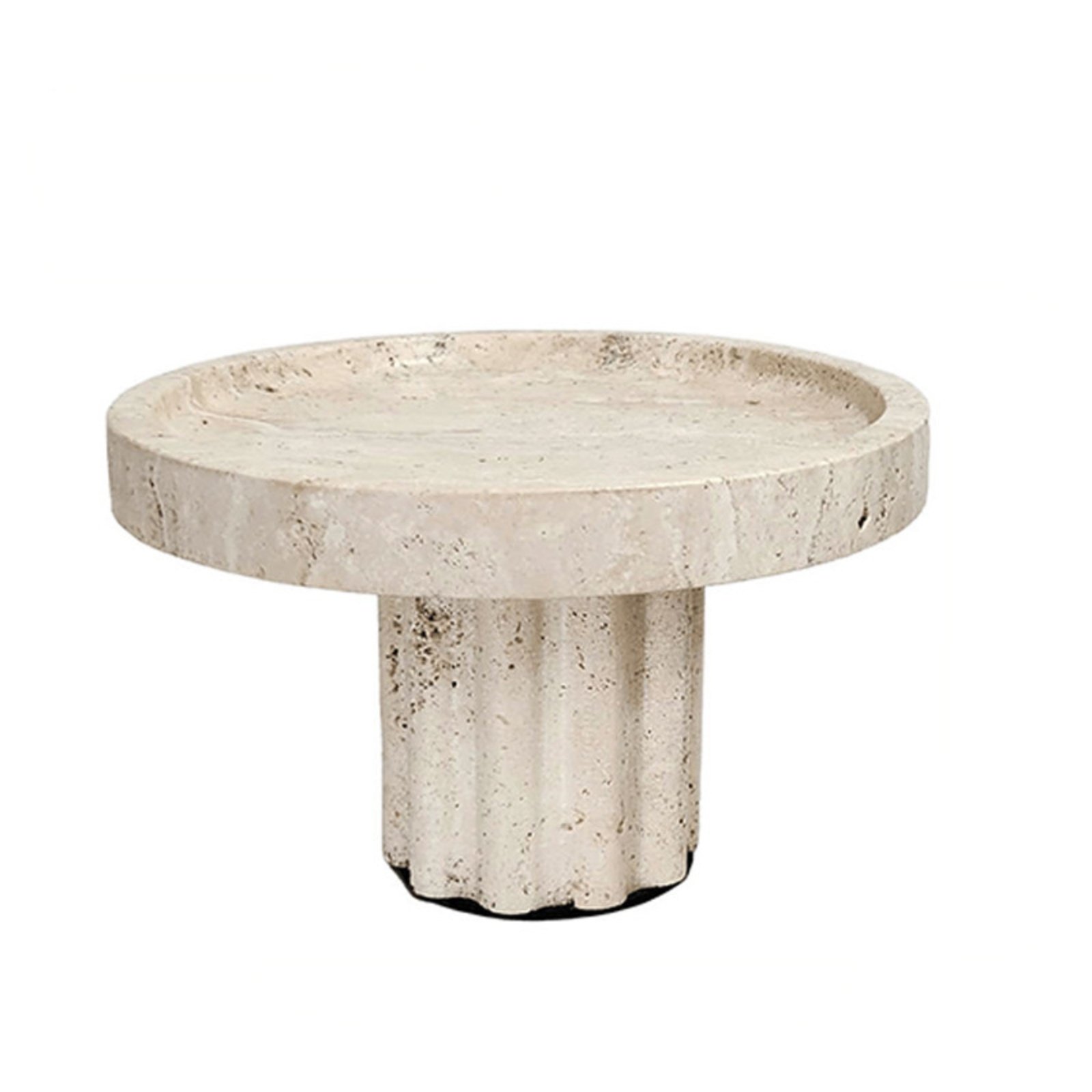 Travertine Pedestal Tray