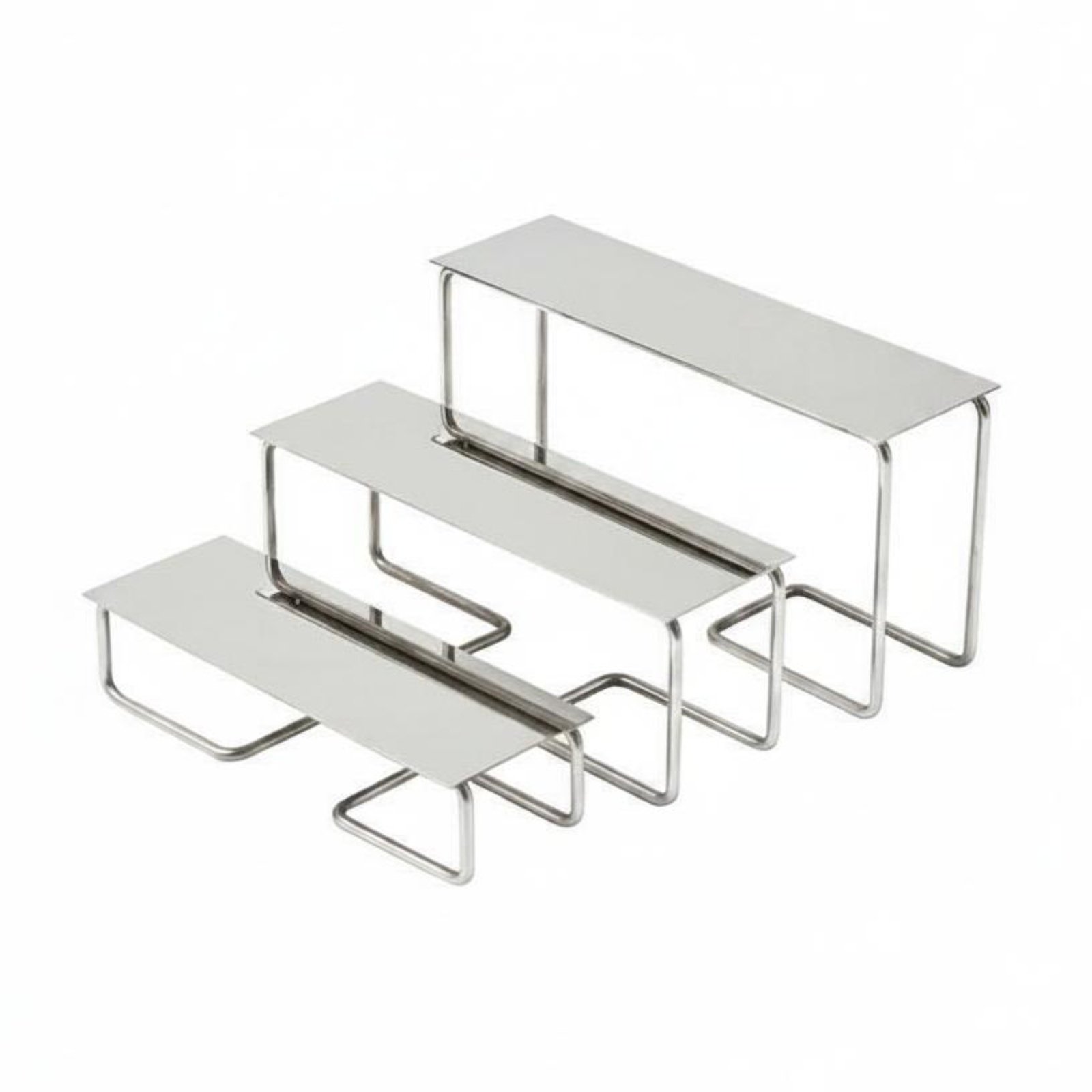 Stainless Steel Curved Footwear Stand