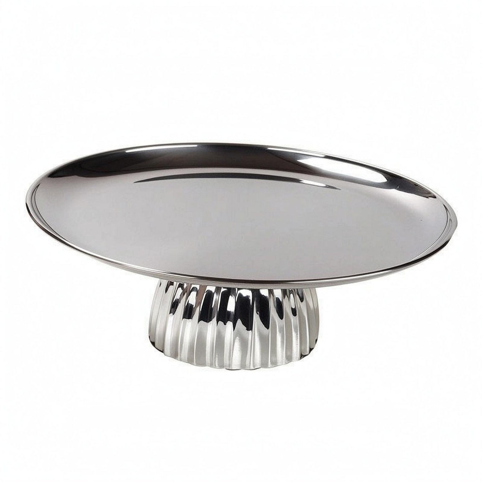 Silver Round Serving Tray