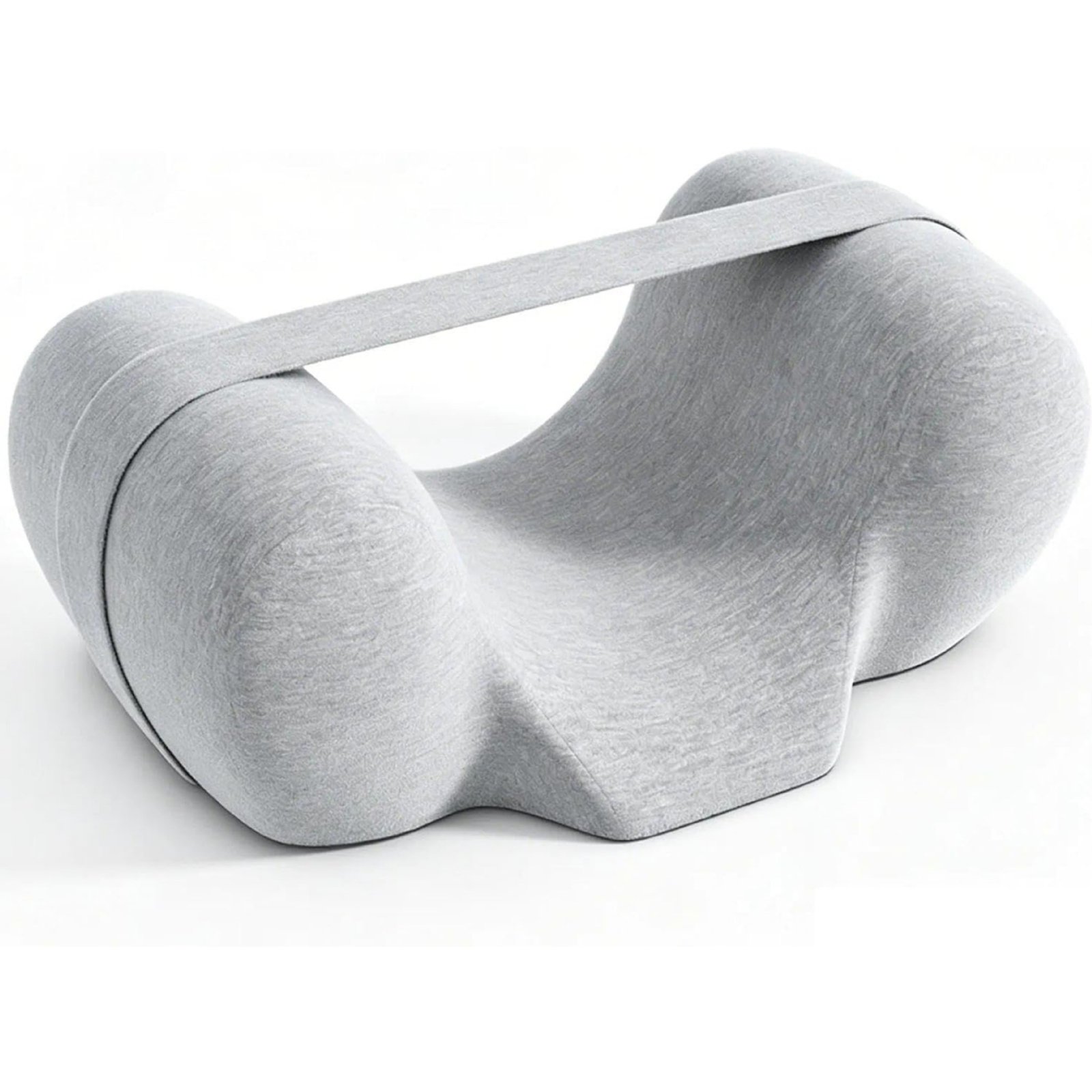 Ergonomic Cervical Pillow – Light Gray, Polyester Cotton