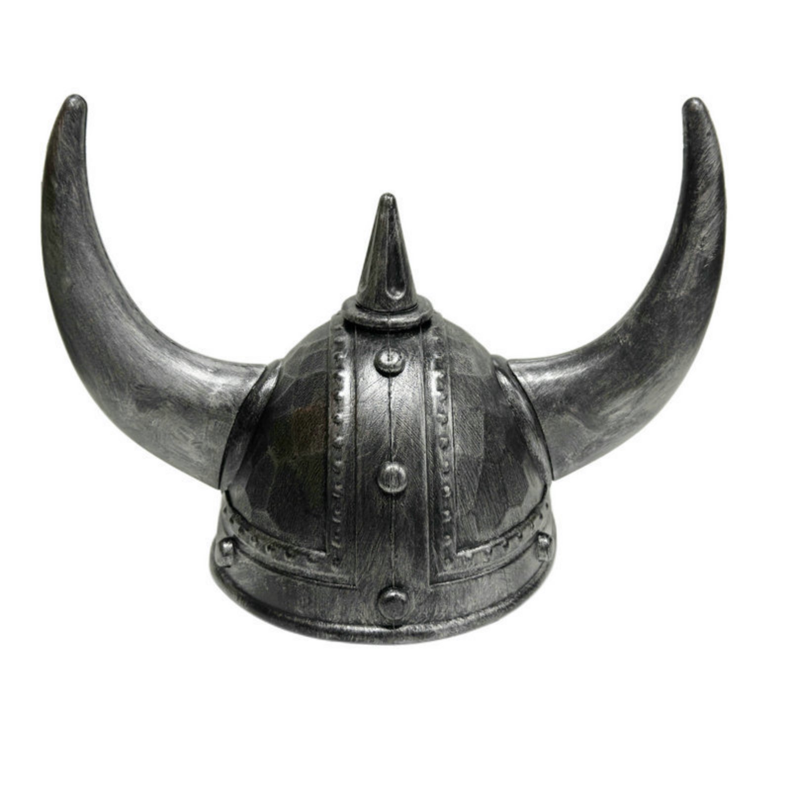Silver-Toned Helmet with Antlers
