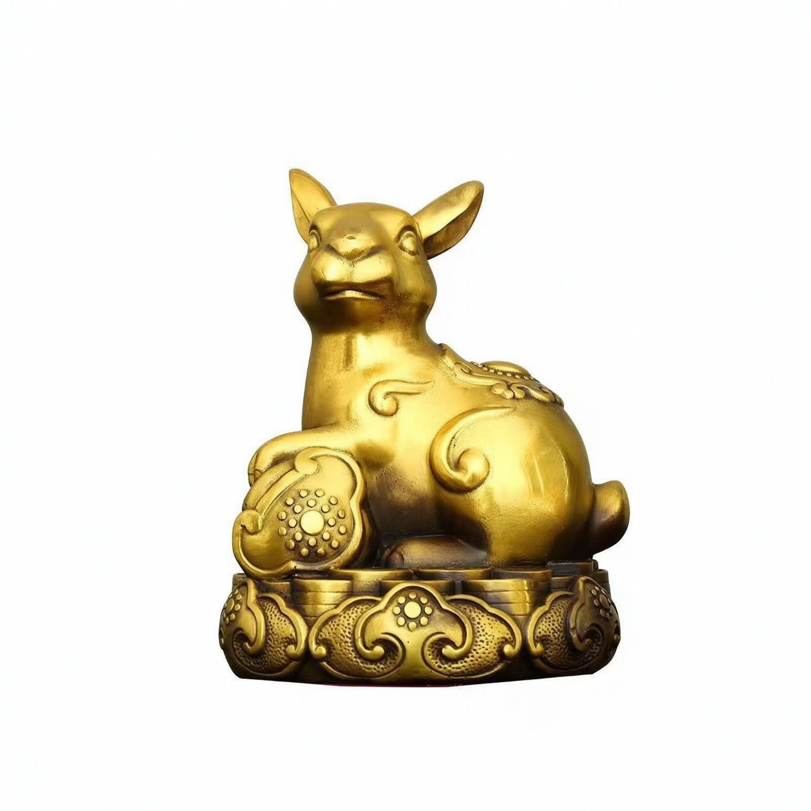 Gold-Toned Hare Statue