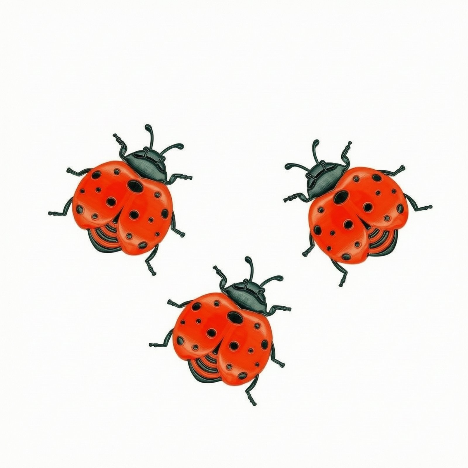 3 Piece Ladybug Wall Ornament