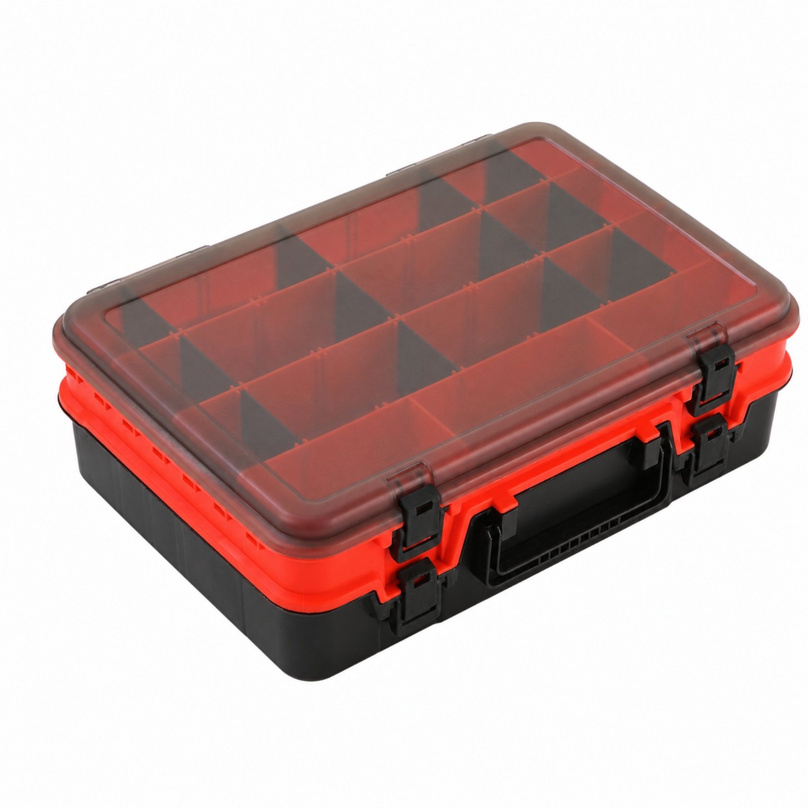 Double-Layer Tackle Box – Orange Red