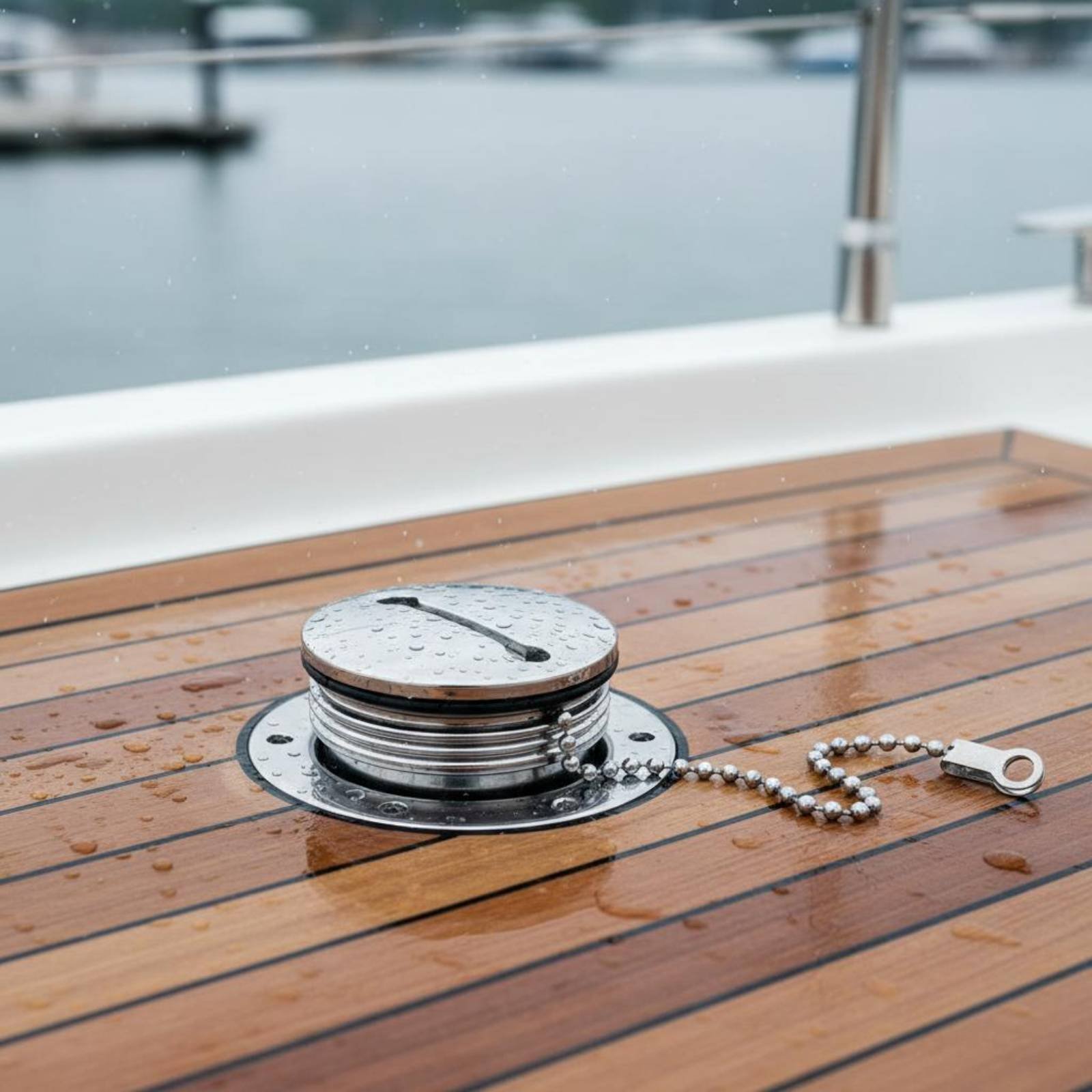 Marine Petrol Cap with Chain