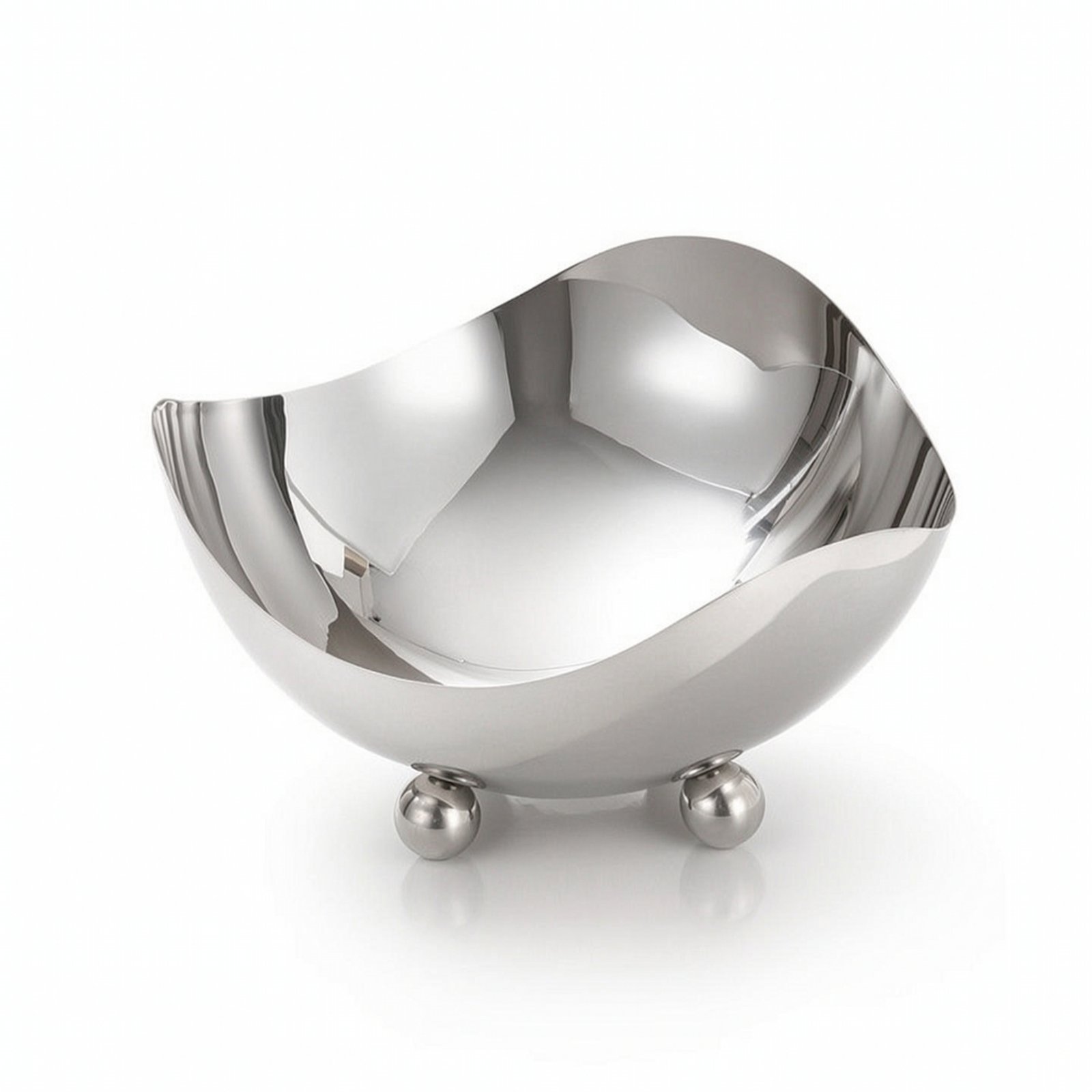 Polished Wave Serving Bowl