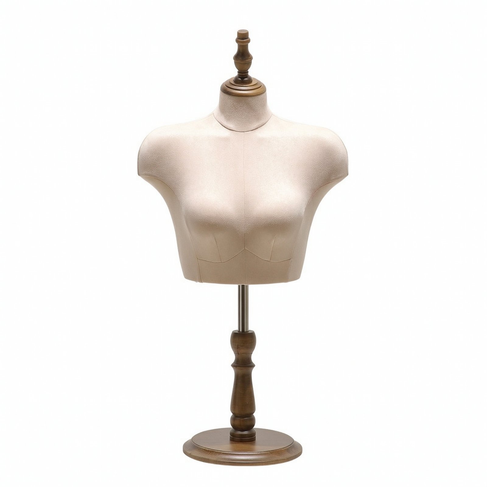 Female Mannequin Bust Wooden Base