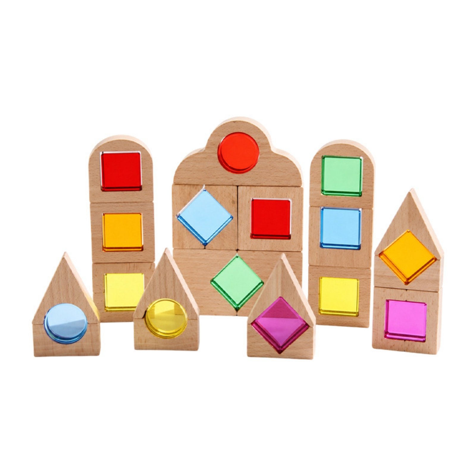 40-Piece Wooden Building Blocks