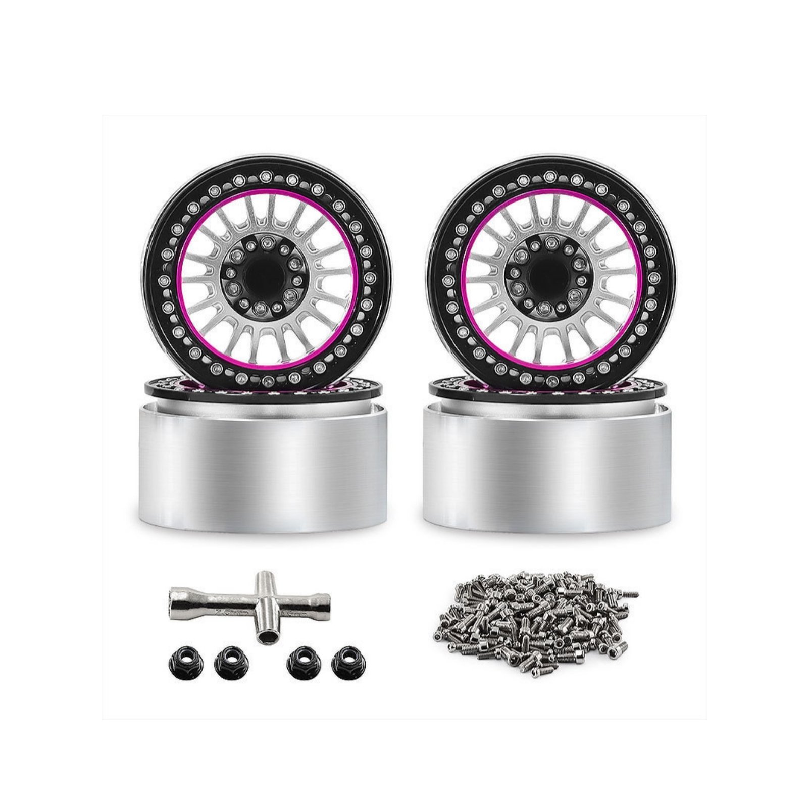2-Piece Crawler Wheel Hubs Aluminum Alloy