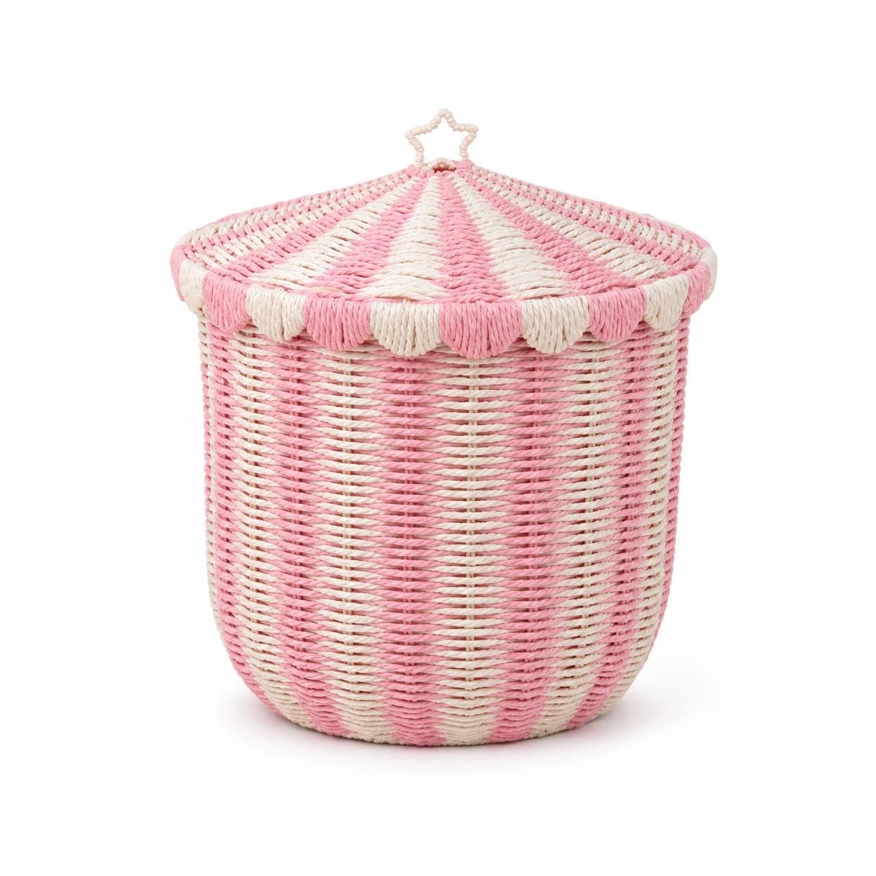 Paper Rope Storage Basket Circus Stripe