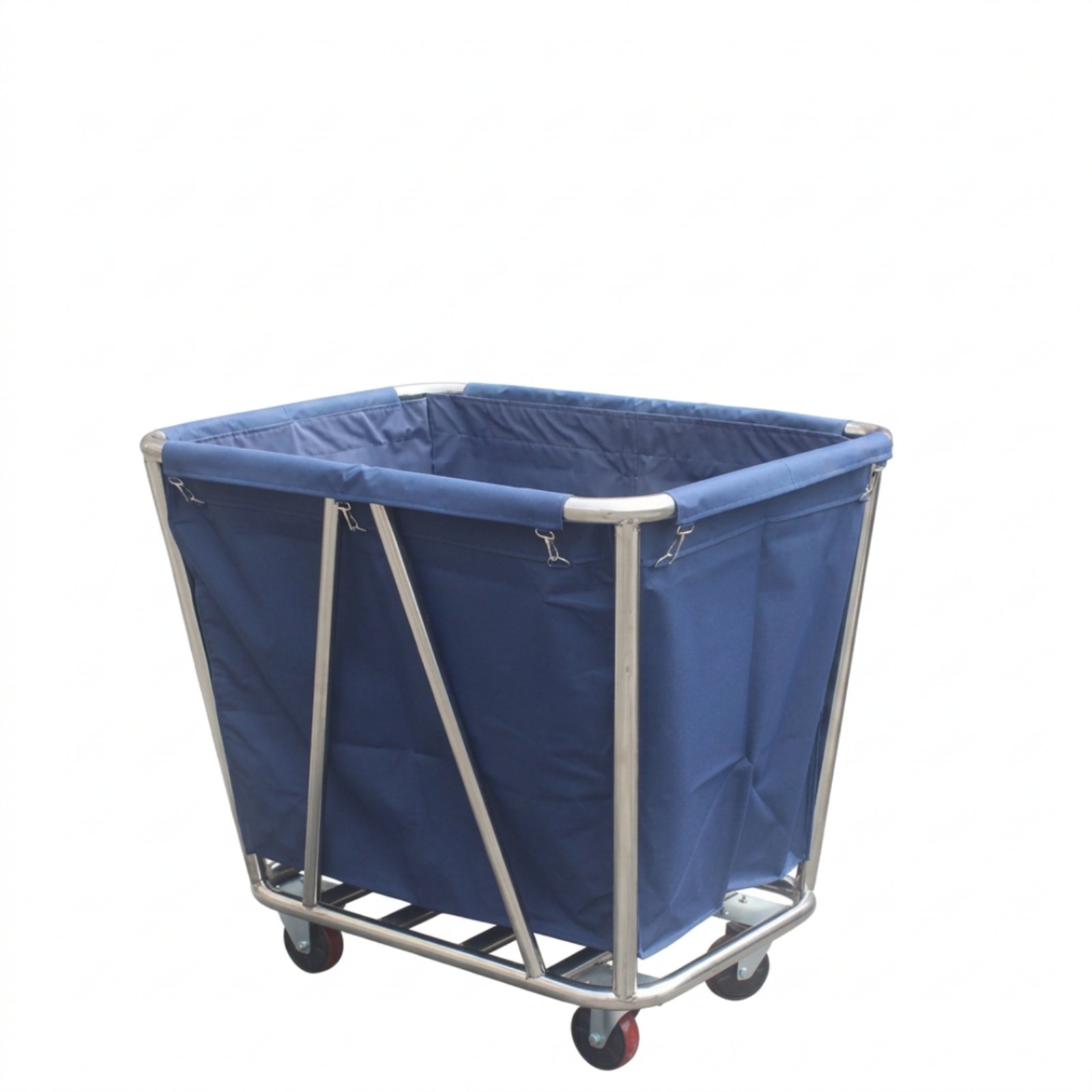 Stainless Steel Laundry Cart – Blue 8-tube
