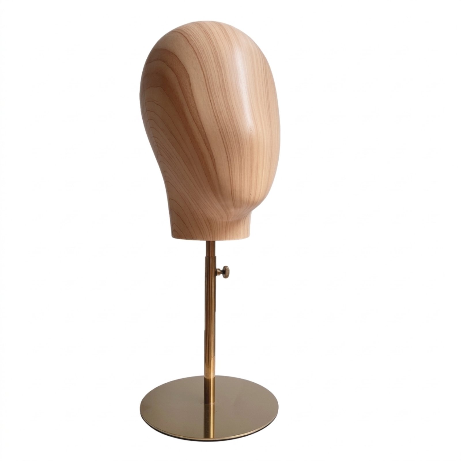 Mannequin Head with Stand – Gold Base