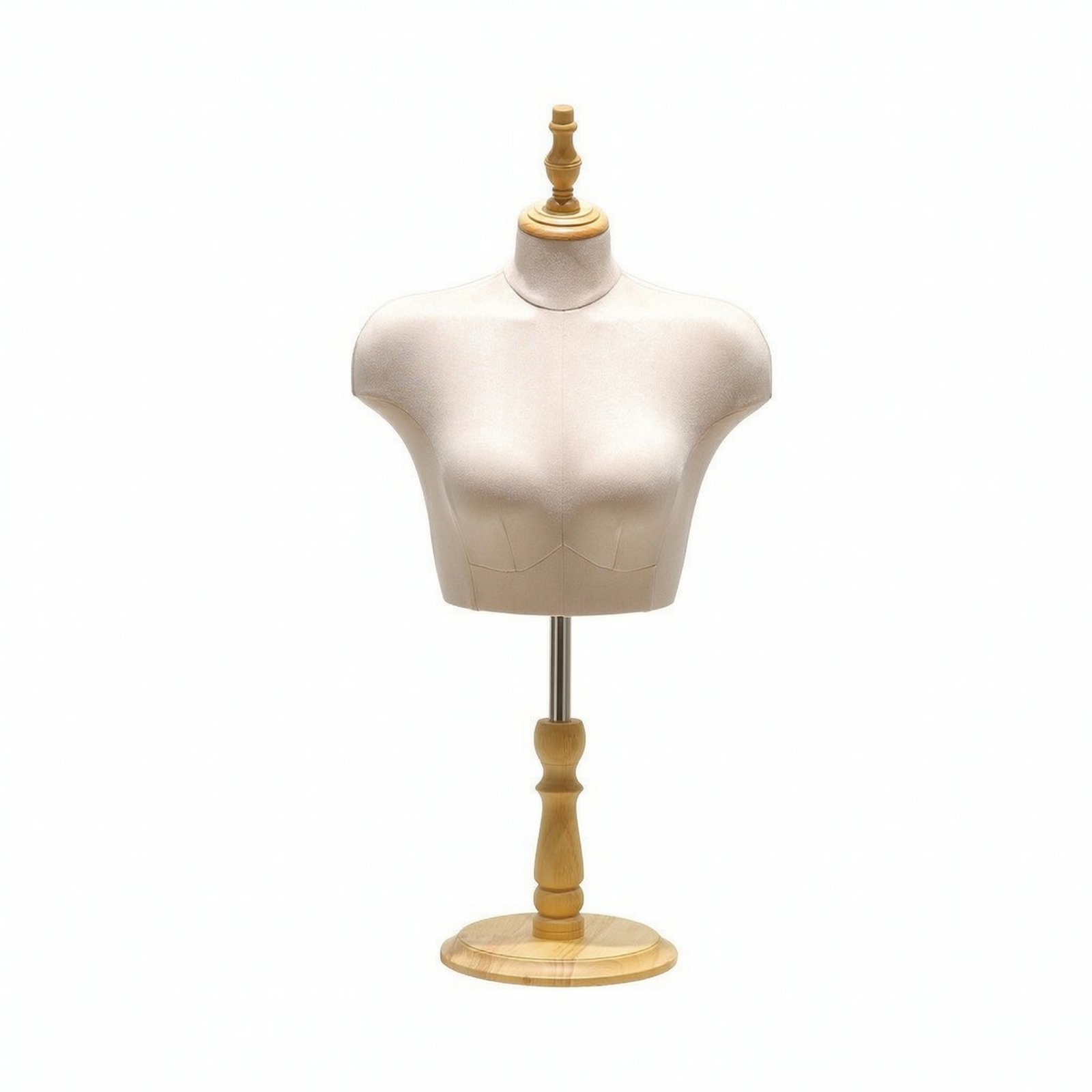 Female Dress Form Wooden Base