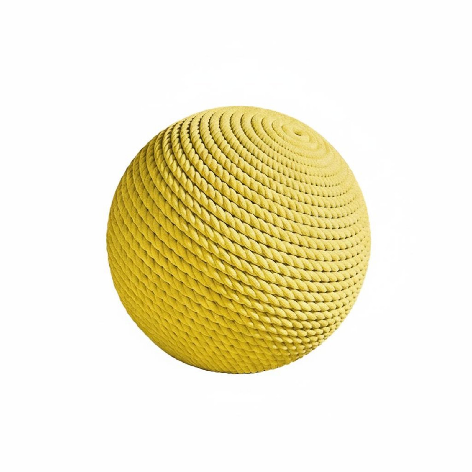 Sisal Cat Scratching Ball – Yellow, 10cm