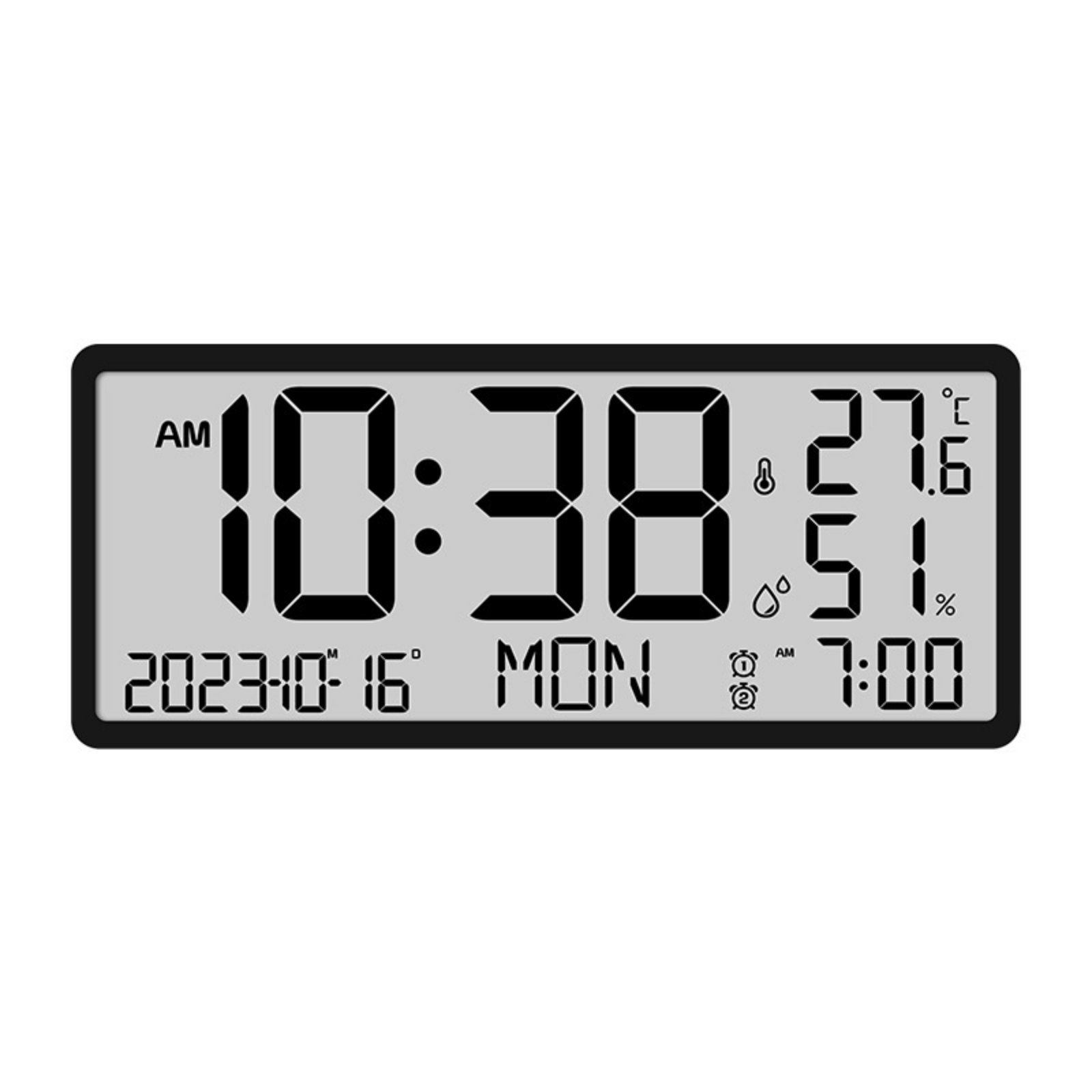 Wall Clock with Temperature and Humidity