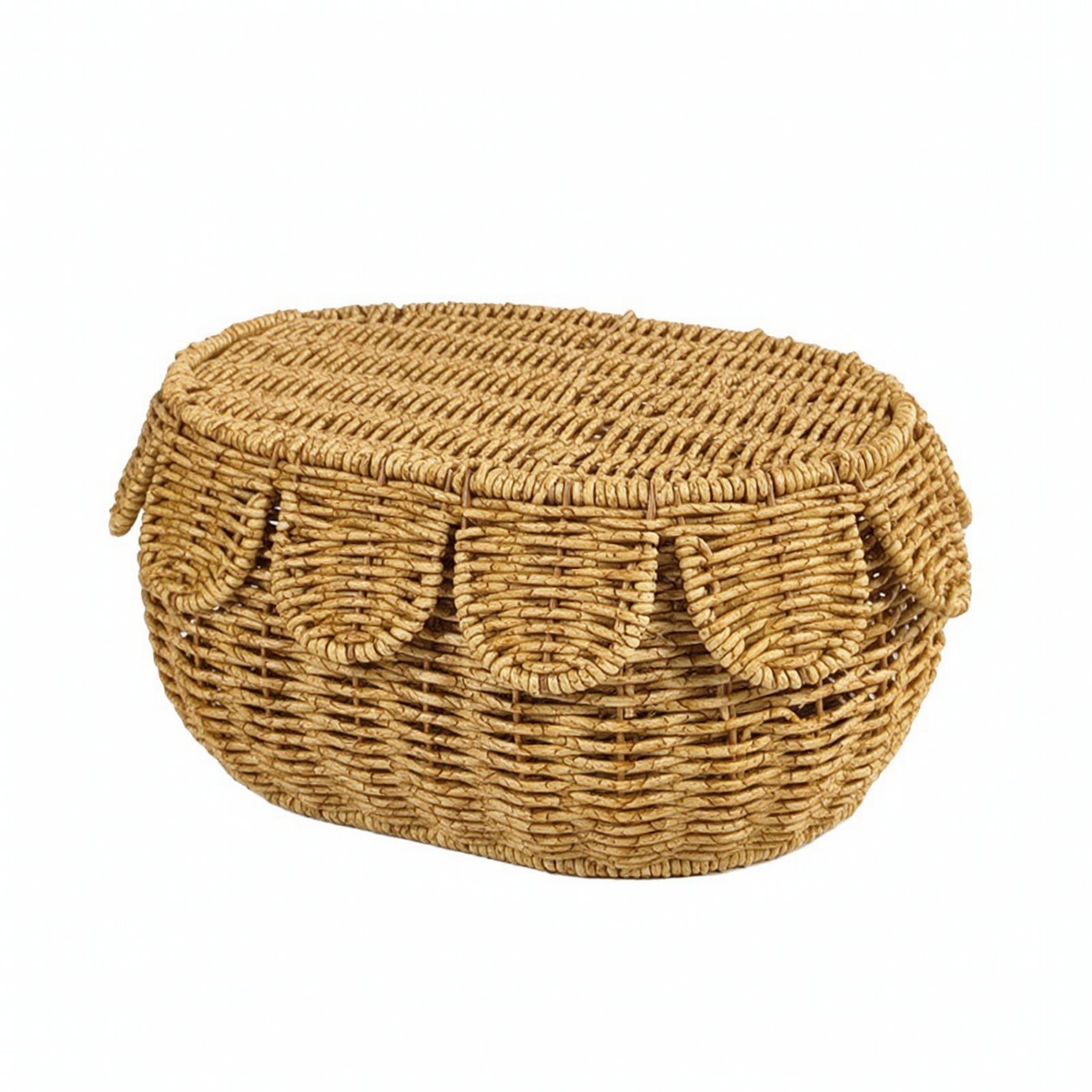 Braided Storage Basket with Lid