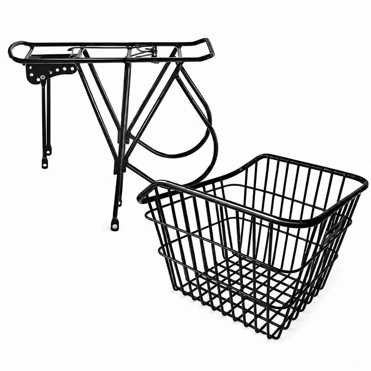 Bicycle Rear Basket with Guardrail