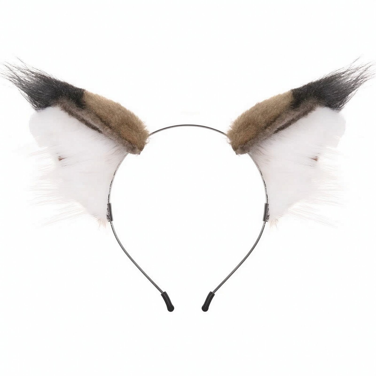 Cat-Ear Costume Headband – Brown Black White